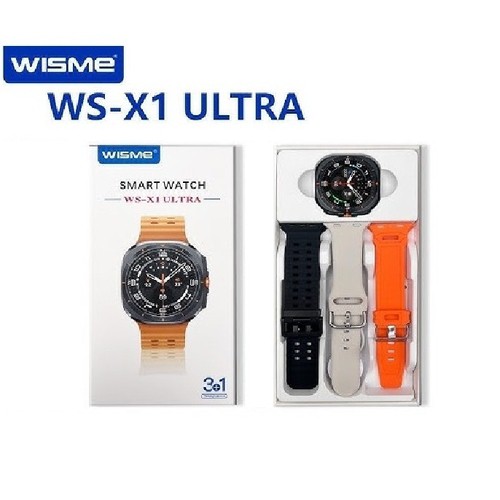 ساعت هوشمند wisme مدل ws x1 ultra اصلی با 2 بند اضافه