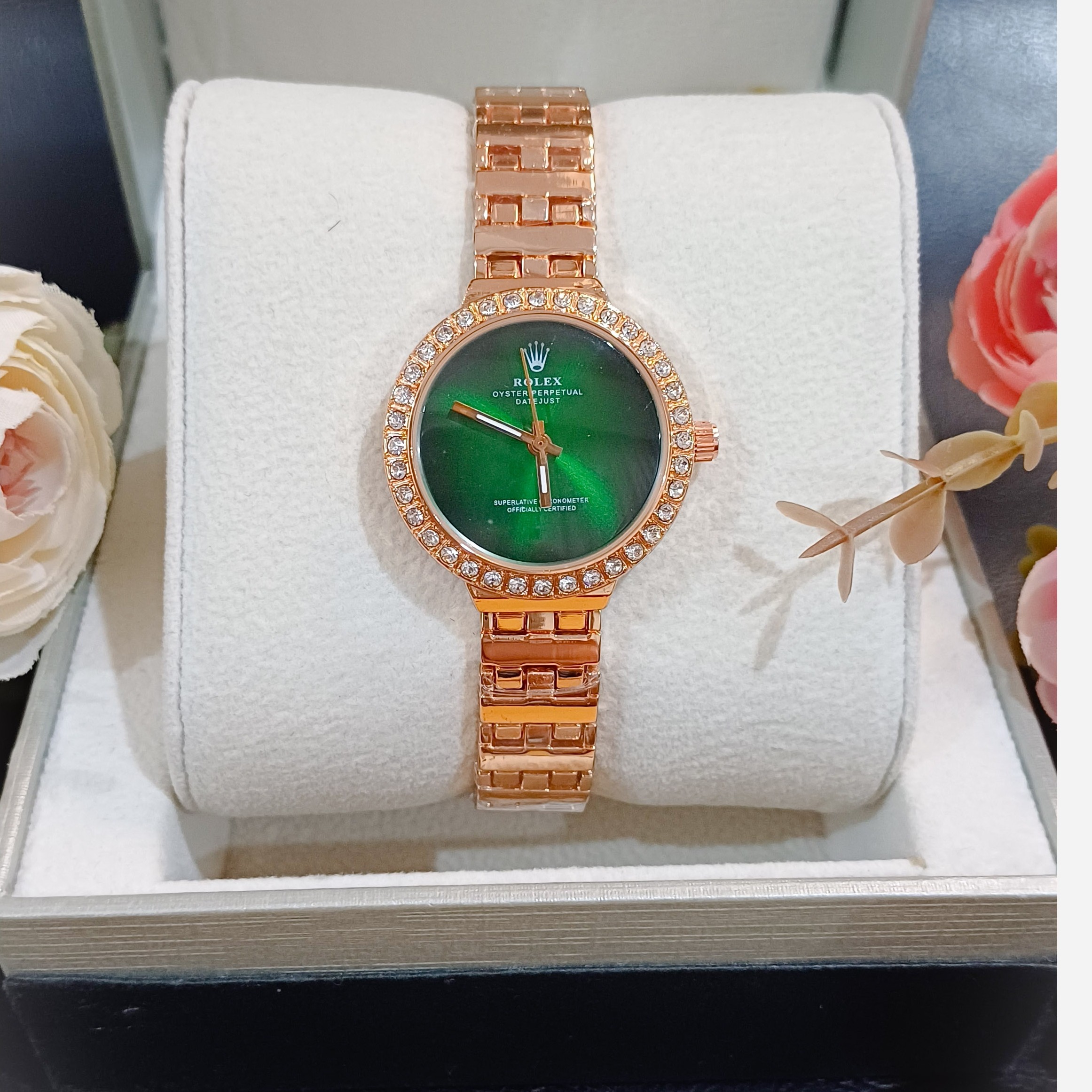 ساعت مچی زنانه رولکس ROLEX ژاپن مدل 3338 باکیفیت مسی