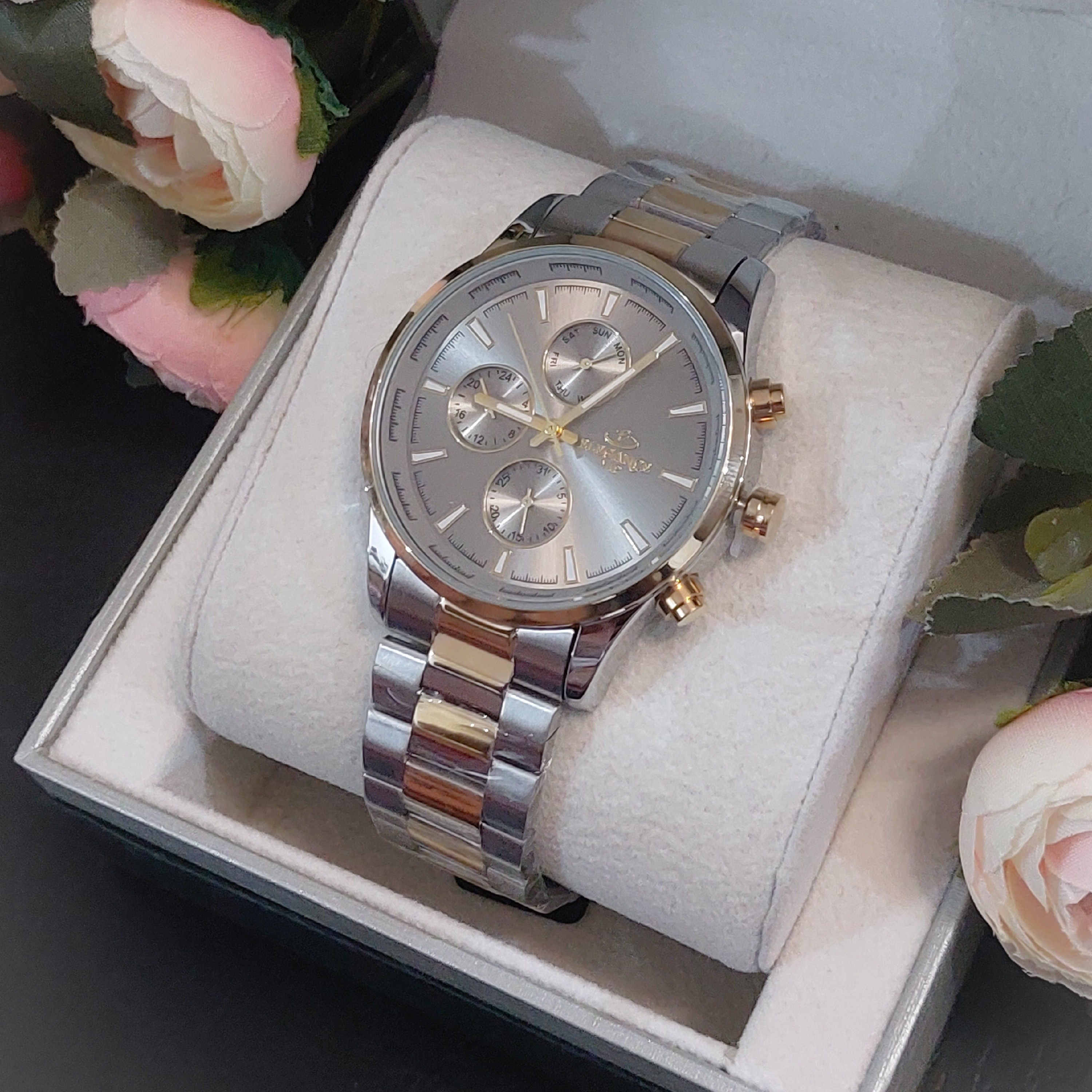 ساعت مچی مردانه الگانس ELEGANCE سه موتور فعال فول تایم مدل MSL751Gژاپن