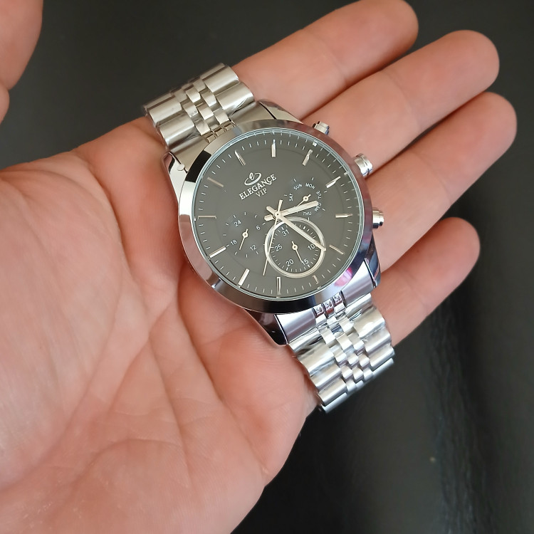 ساعت مچی مردانه الگانس ELEGANCE سه موتور فعال فول تایم مدل MSL 752G ژاپن