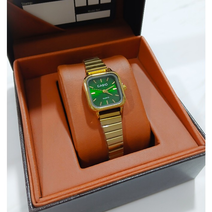 ساعت مچی زنانه کاسیو CASIO موتور با کیفیت مدل A 168 سبز لجنی