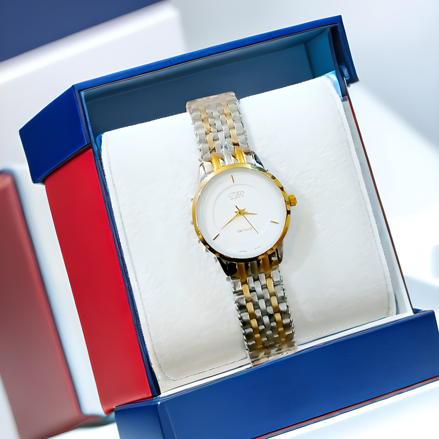 ساعت مچی زنانه سیتیزن سفیر CITIZEN SAPPHIRE ژاپن موتور طلایی مدل 2033L