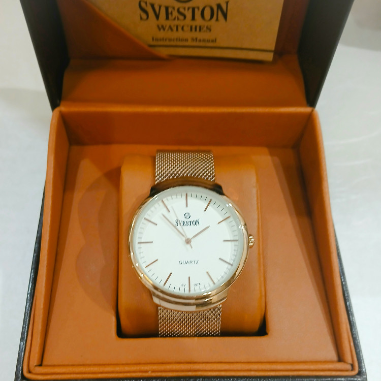 ساعت مردانه سویستون SVESTON حصیری ژاپن میوتا اصل مدلSV-1974G