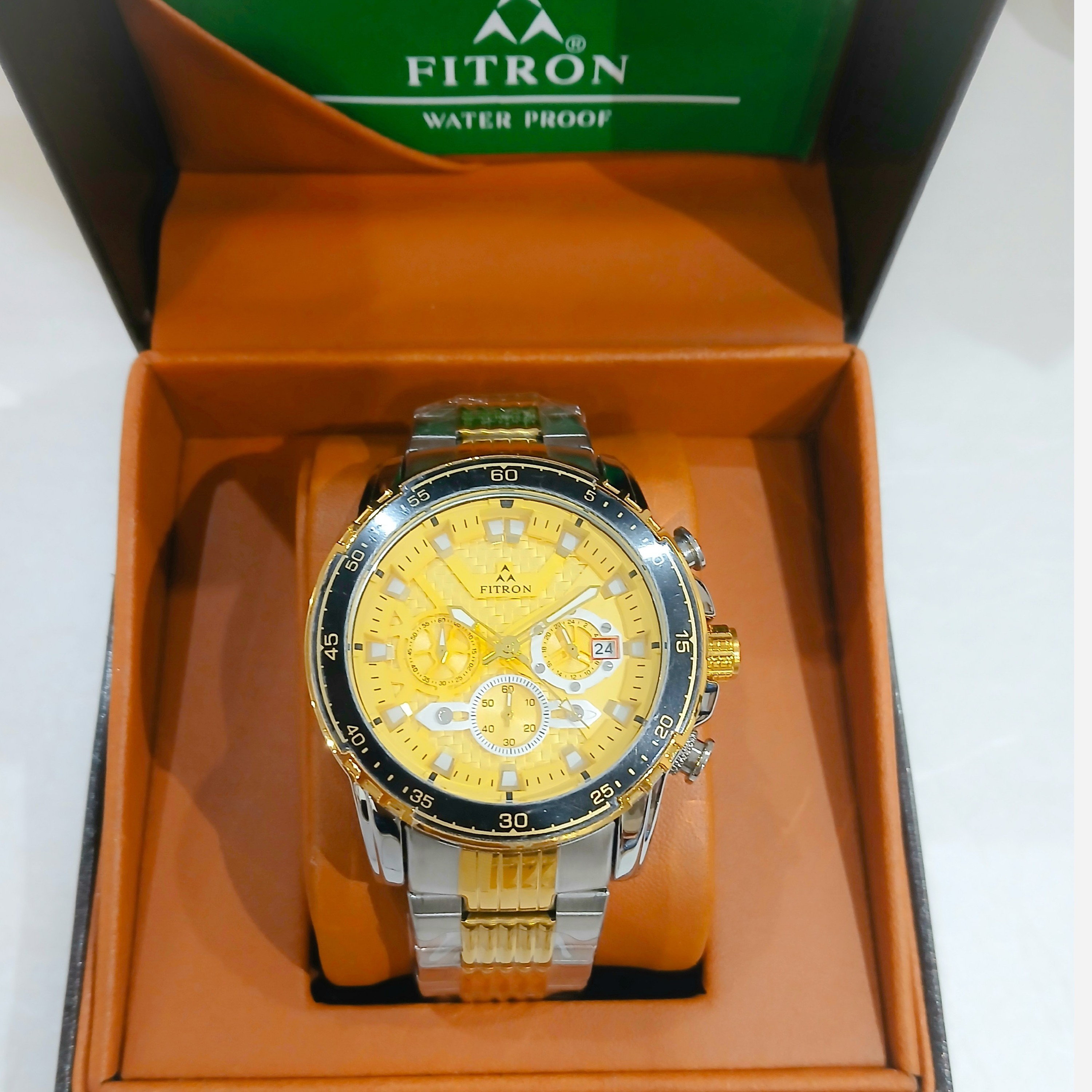 ساعت مچی مردانه فیترون کرنو سه موتوره FITRON مدل FT-19055M ژاپن