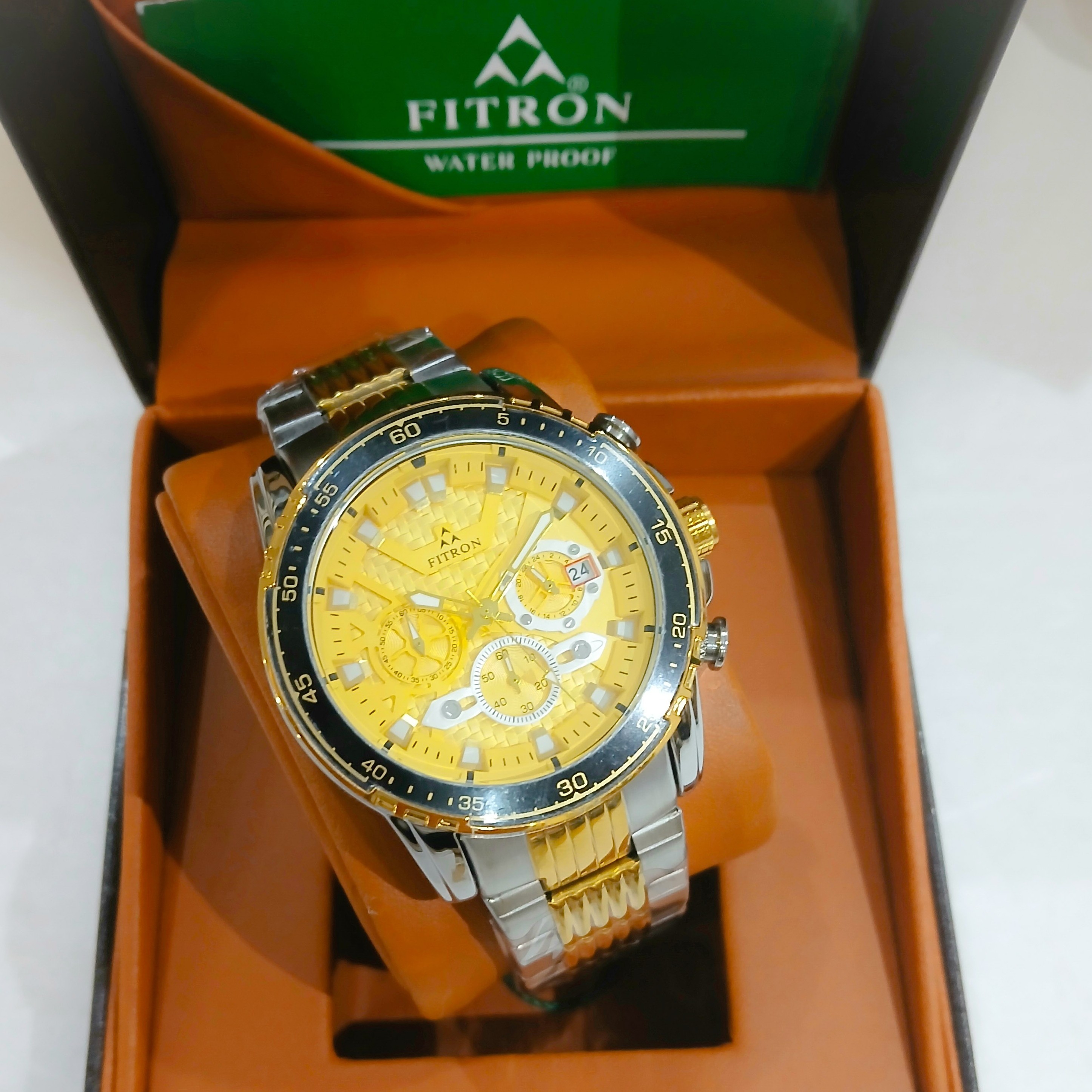 ساعت مچی مردانه فیترون کرنو سه موتوره FITRON مدل FT-19055M ژاپن