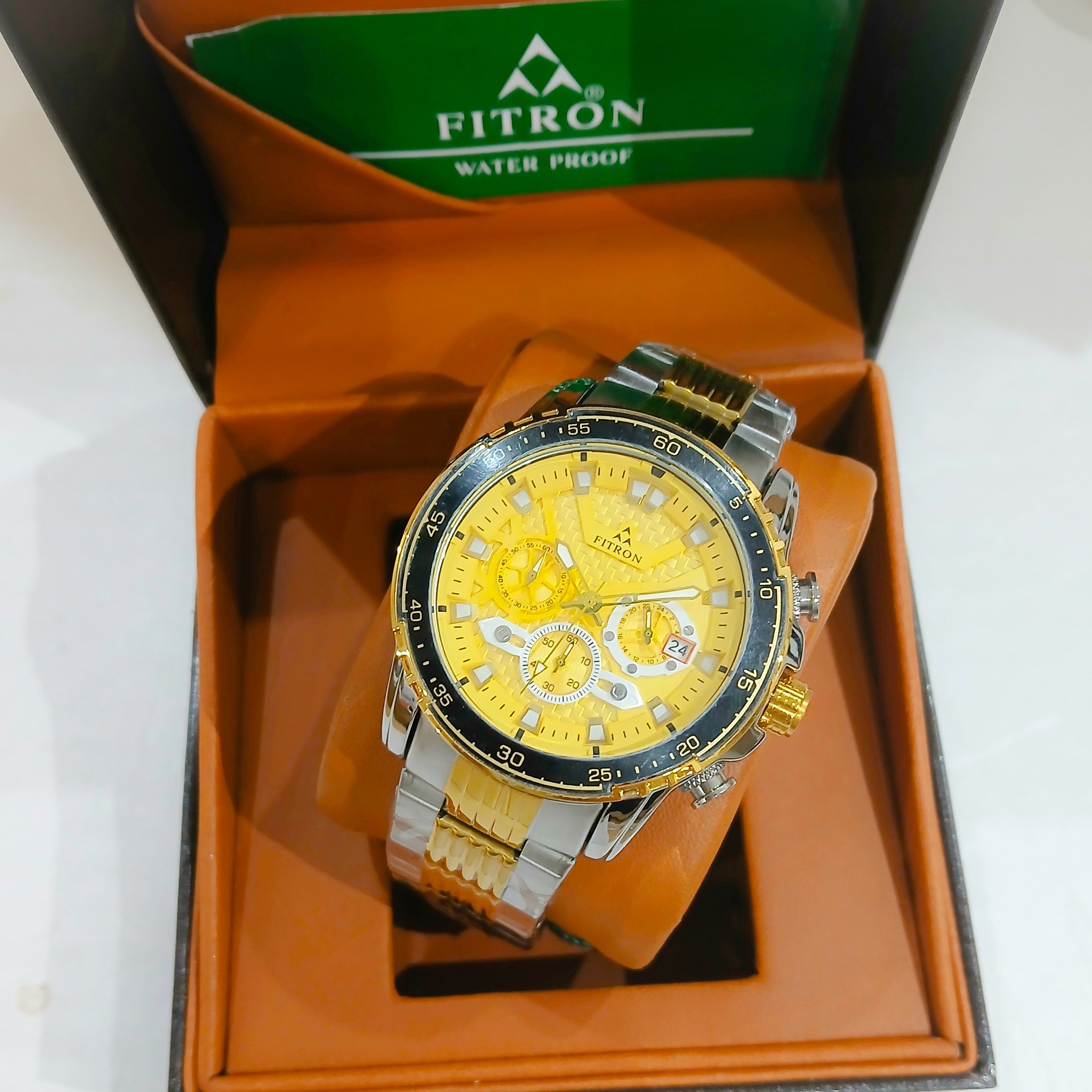 ساعت مچی مردانه فیترون کرنو سه موتوره FITRON مدل FT-19055M ژاپن