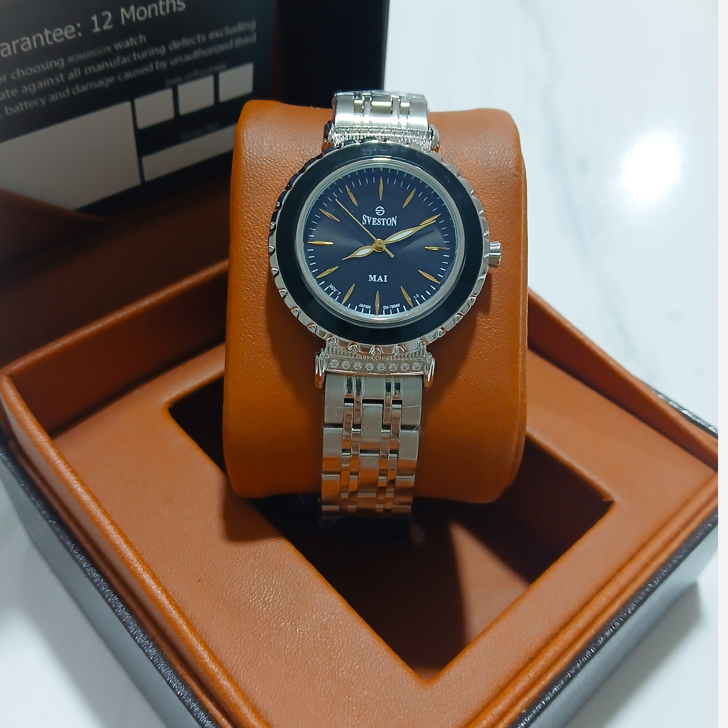 ساعت مچی زنانه SVESTON Mai سویستون دورسرامیک اصل میوتا ژاپن مدل SV-19040L