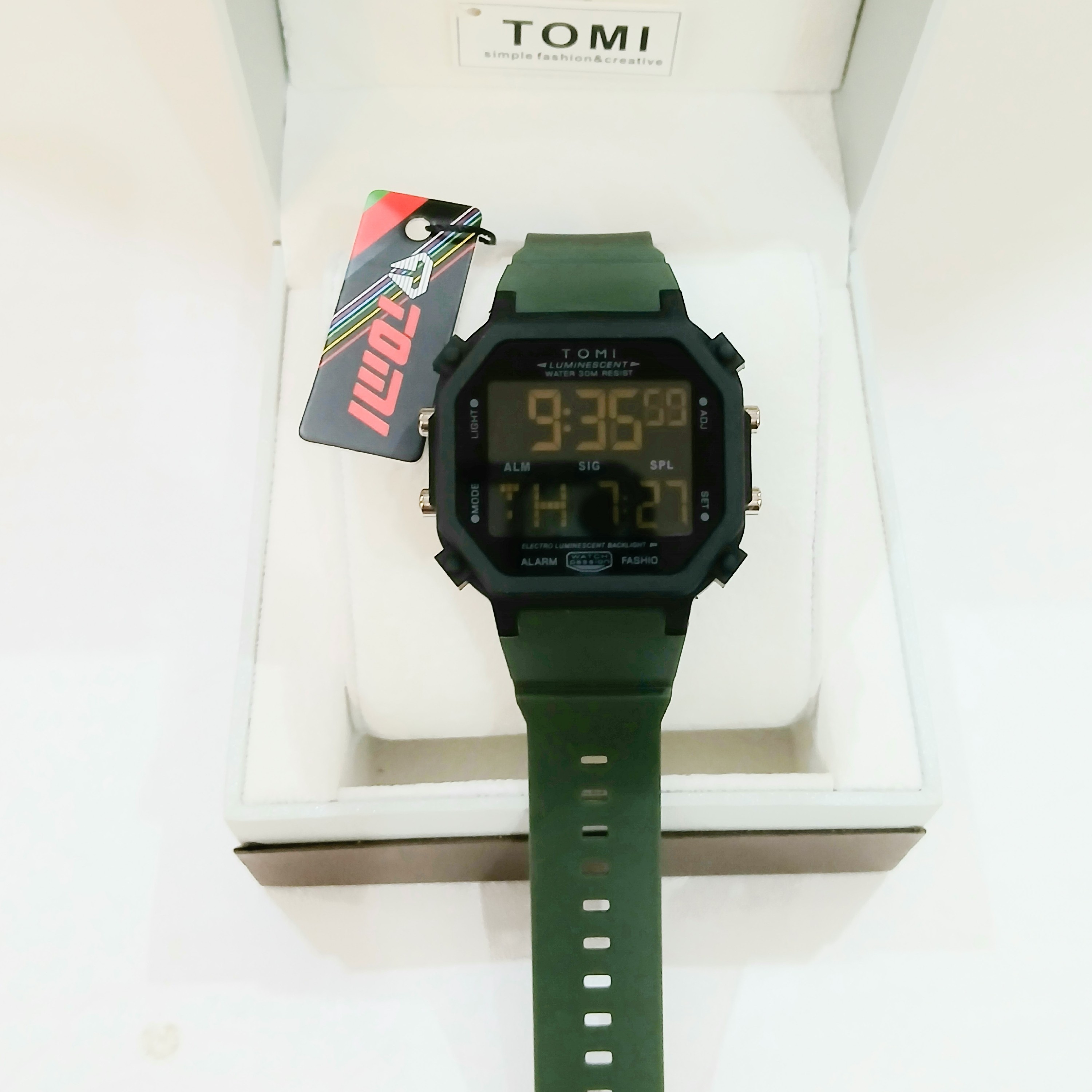 ساعت TOMI زنانه و مردانه ضدآب اسپورت اورجینال مدل TM-3008G