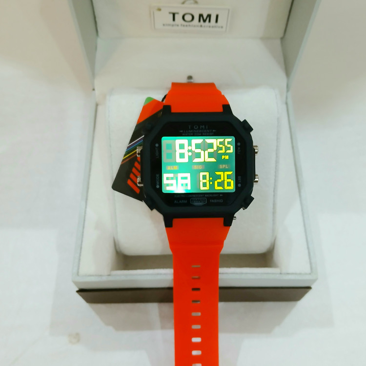 ساعت TOMI زنانه و مردانه ضدآب اسپورت اورجینال مدل TM-3008G