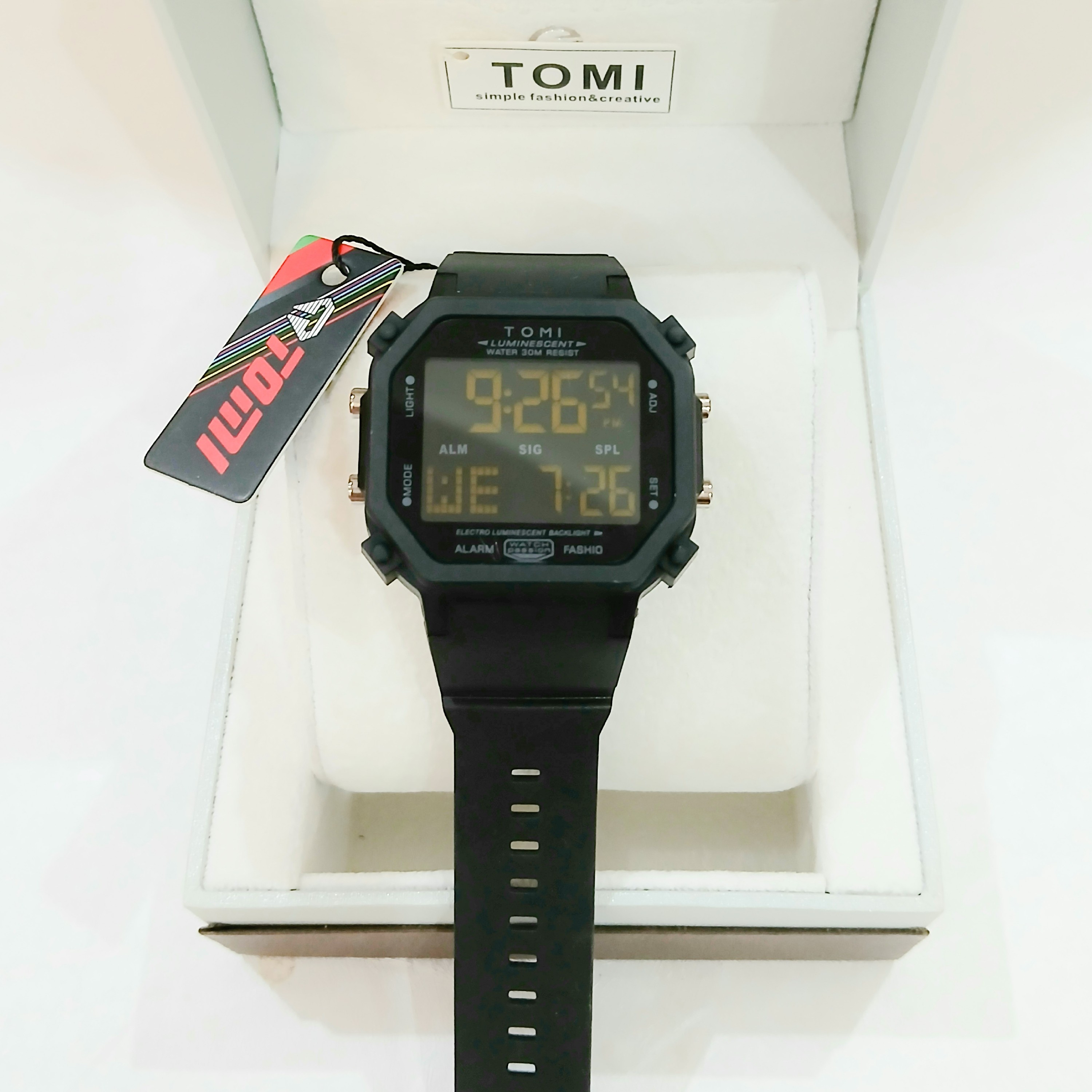 ساعت TOMI زنانه و مردانه ضدآب اسپورت اورجینال مدل TM-3008G