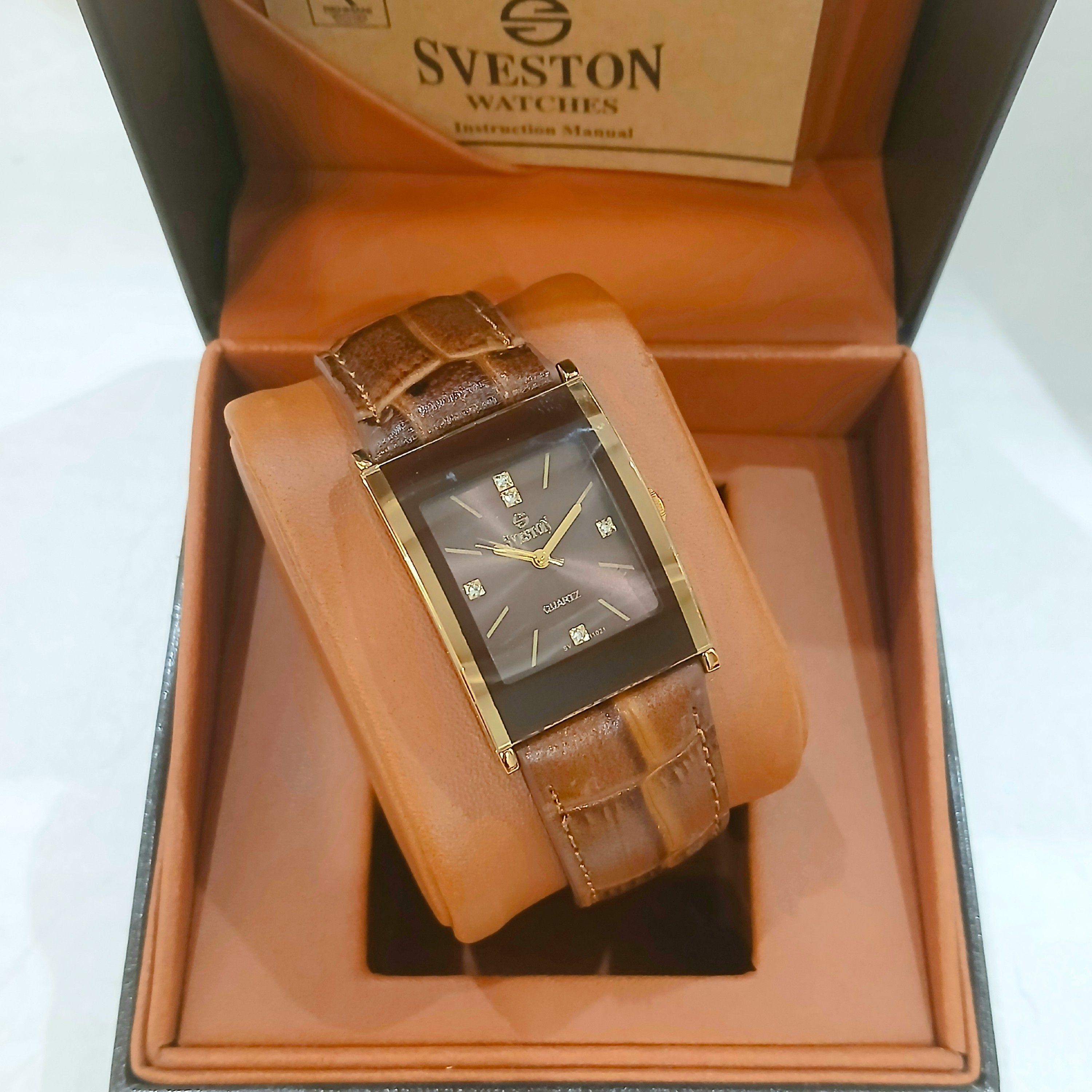 ساعت مچی مردانه SVESTON بند چرم موتور میوتا ژاپن مدل SV-11021G