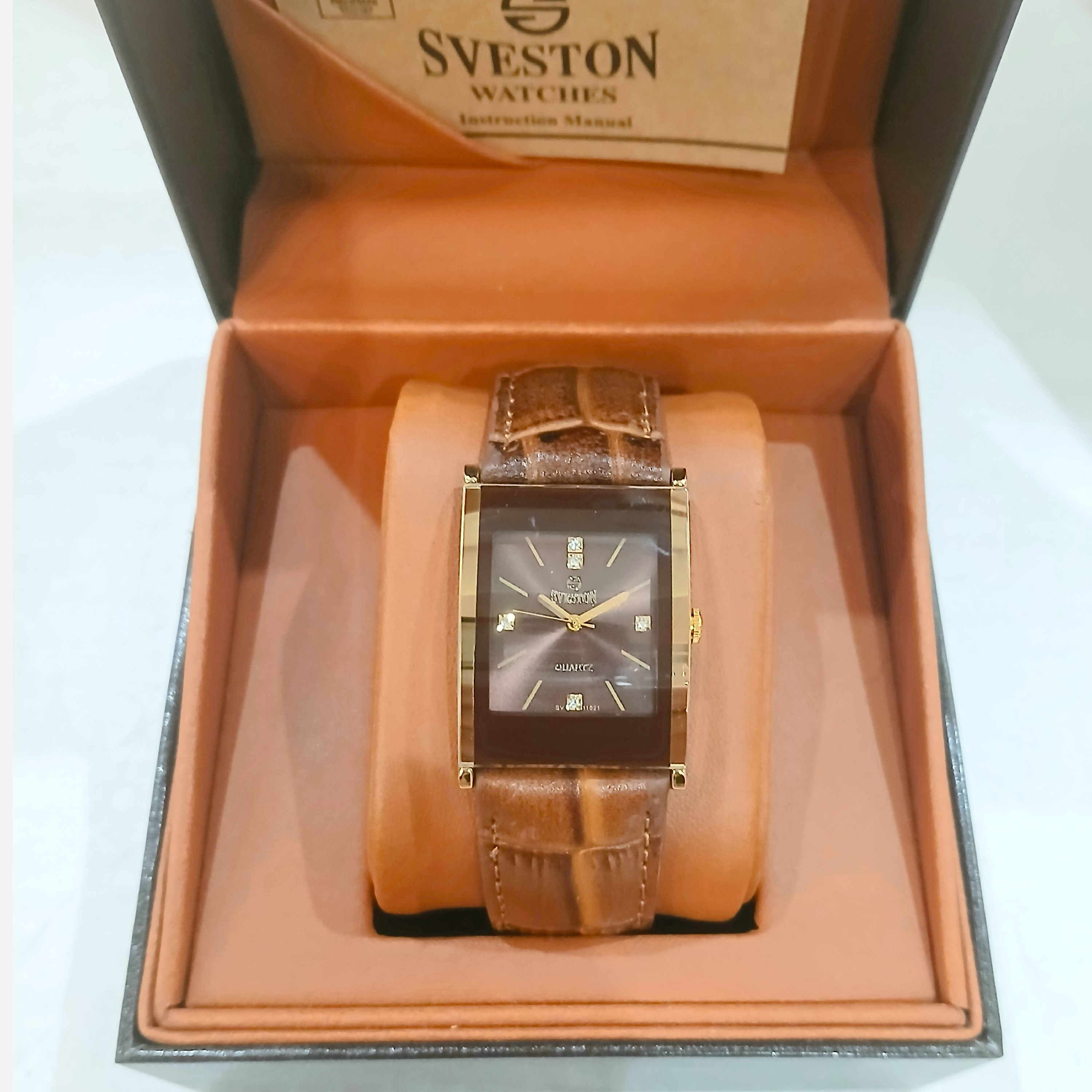 ساعت مچی مردانه SVESTON بند چرم موتور میوتا ژاپن مدل SV-11021G