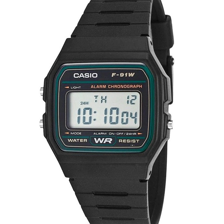 ساعت مچی مردانه کاسیو اورجینال سبز مشکی مدل F91W-3DG اصل