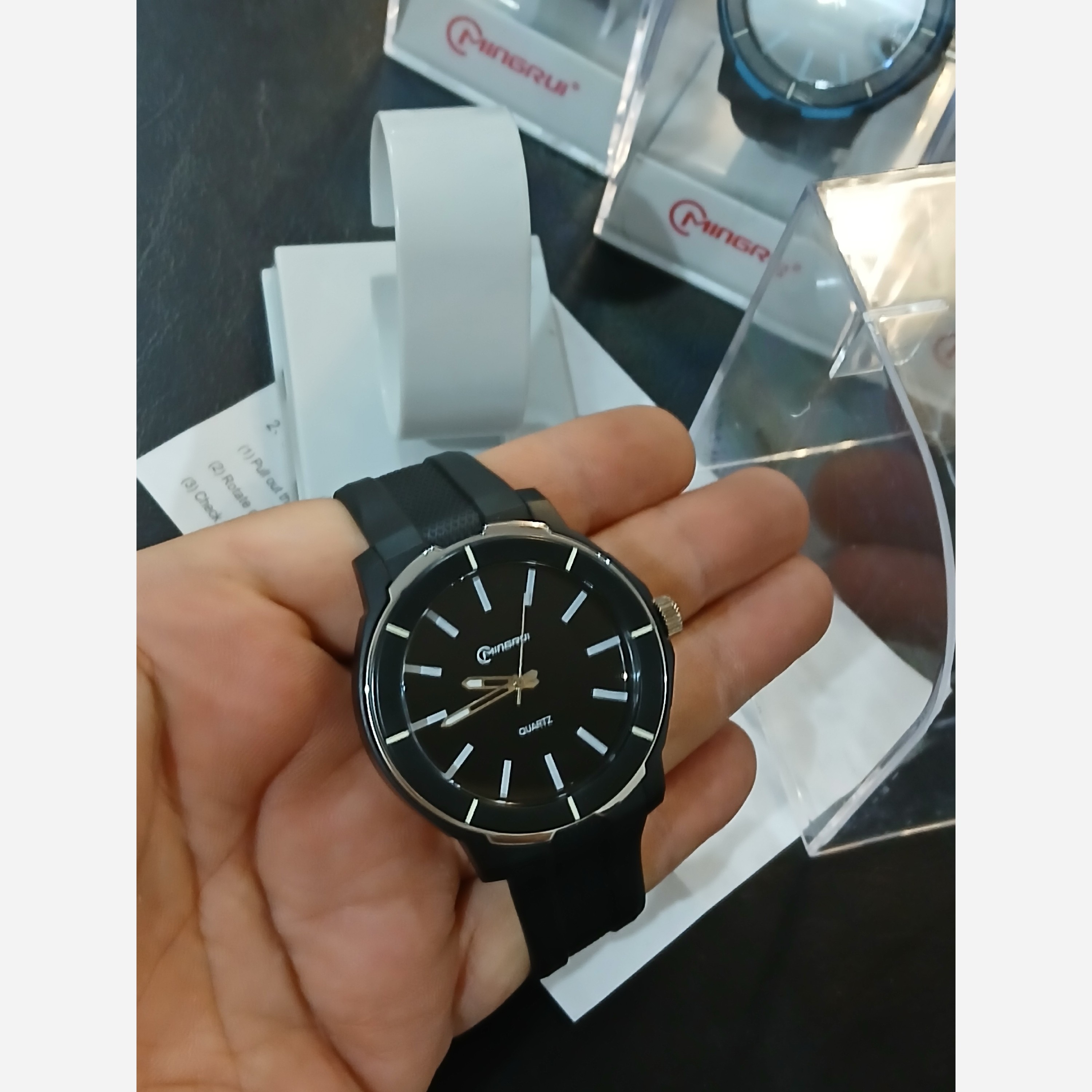 ساعت مچی عقربه ای مینگ روی  مدل MR 8835G مشکی