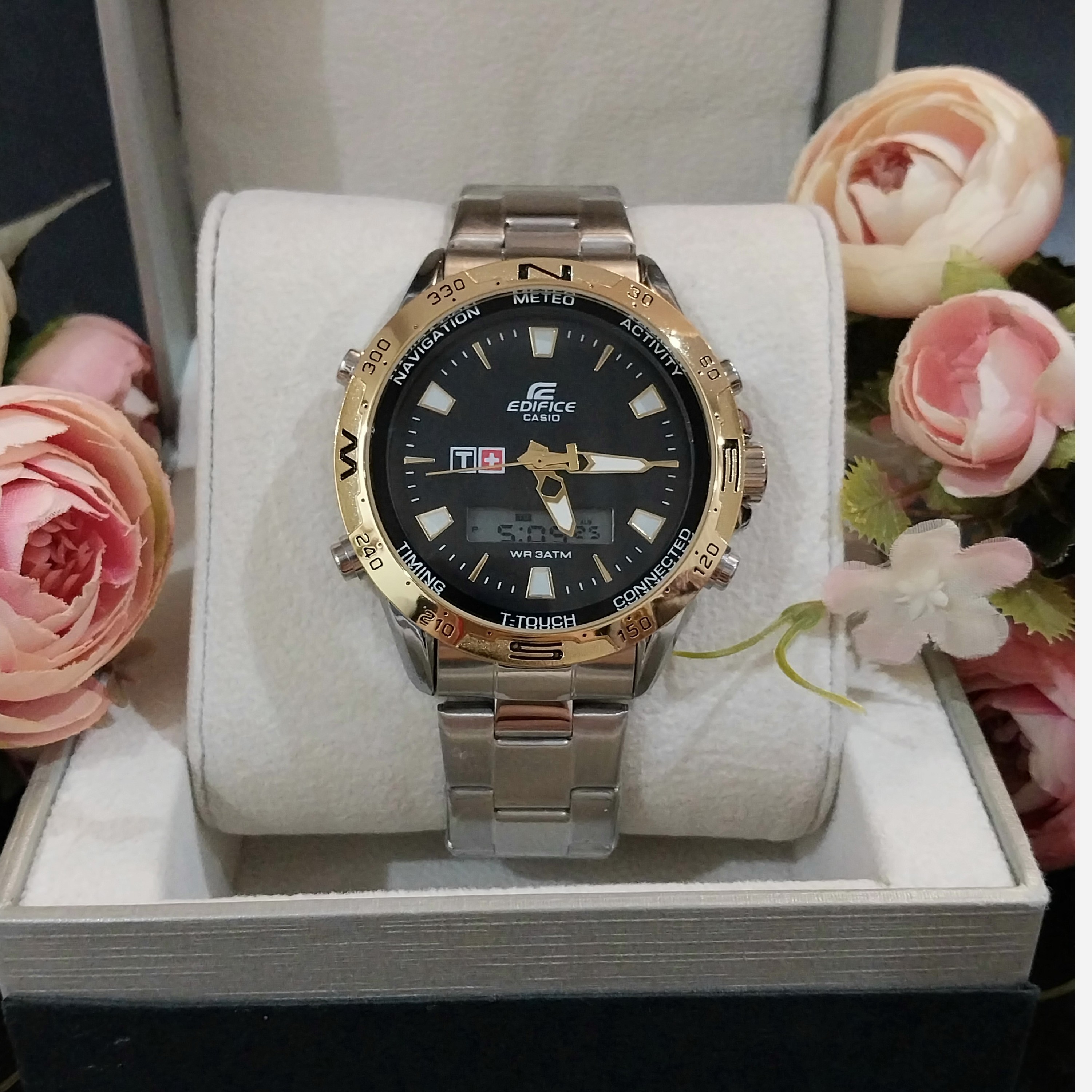 ساعت مچی مردانه دوزمانه CASIO EDIFICE تایلند موتور ژاپن