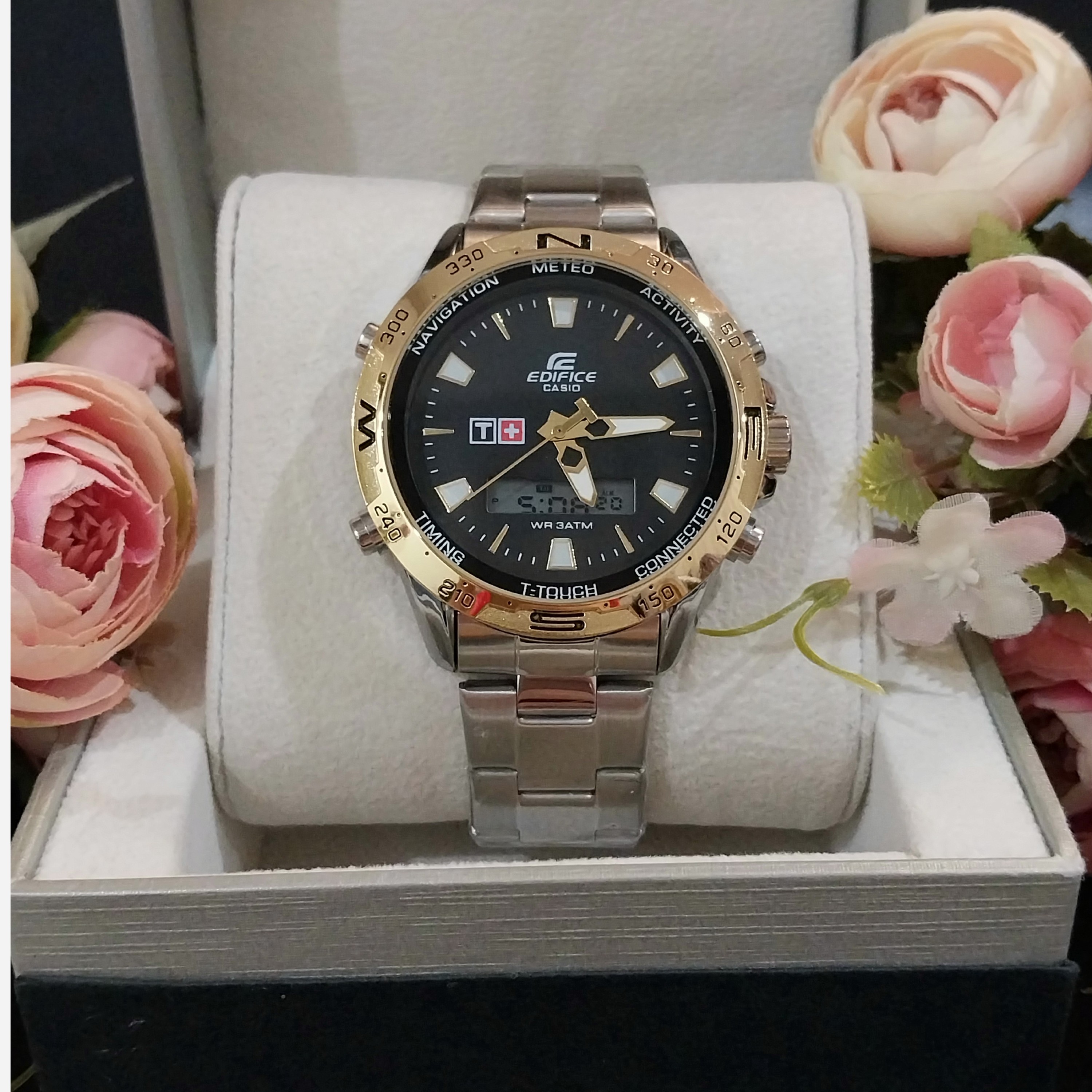 ساعت مچی مردانه دوزمانه CASIO EDIFICE تایلند موتور ژاپن