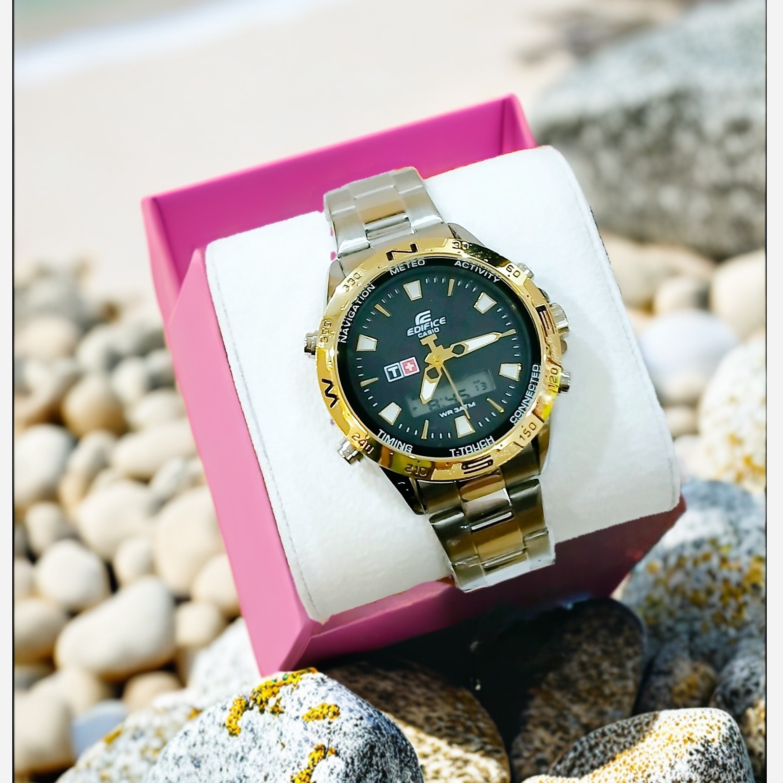 ساعت مچی مردانه دوزمانه CASIO EDIFICE تایلند موتور ژاپن