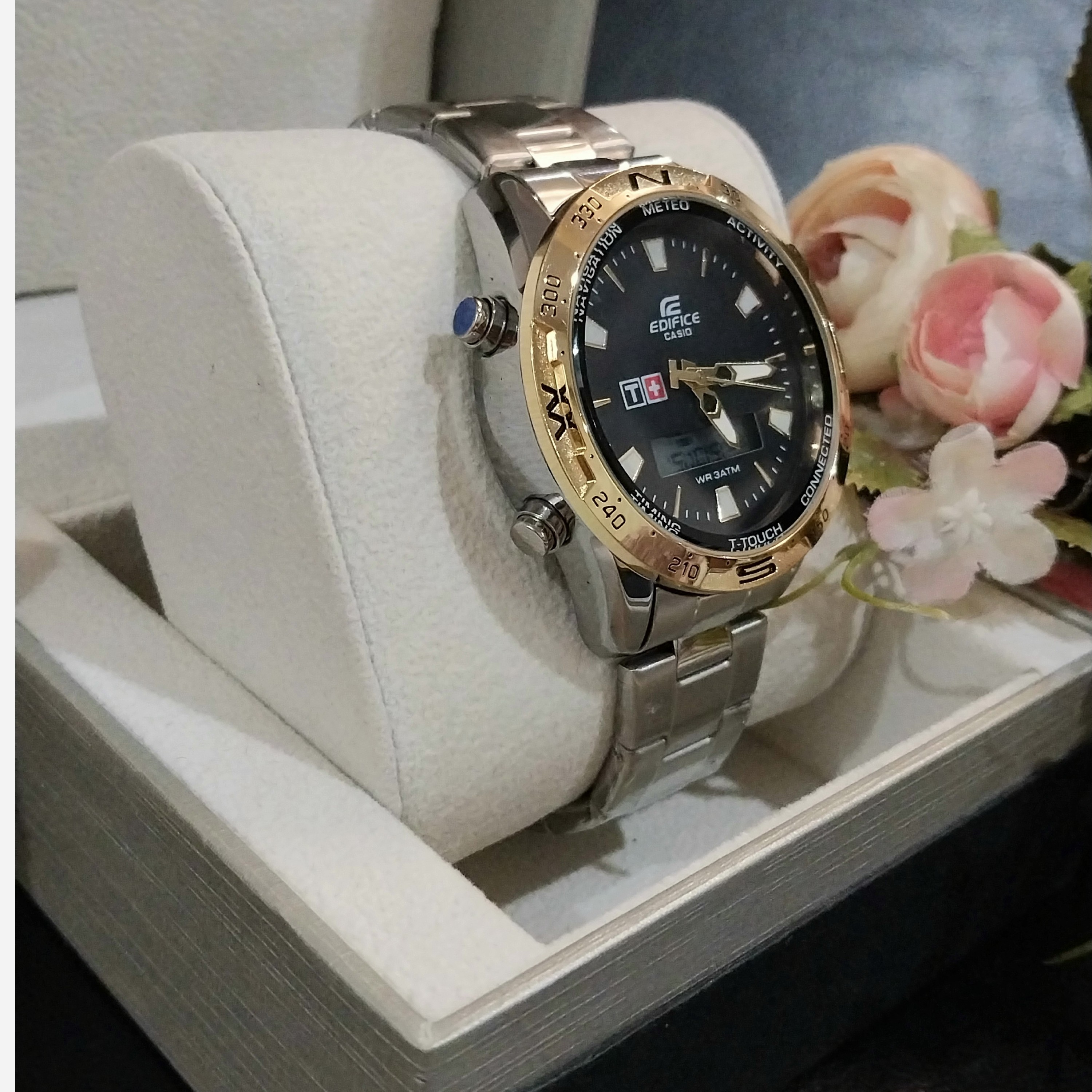 ساعت مچی مردانه دوزمانه CASIO EDIFICE تایلند موتور ژاپن