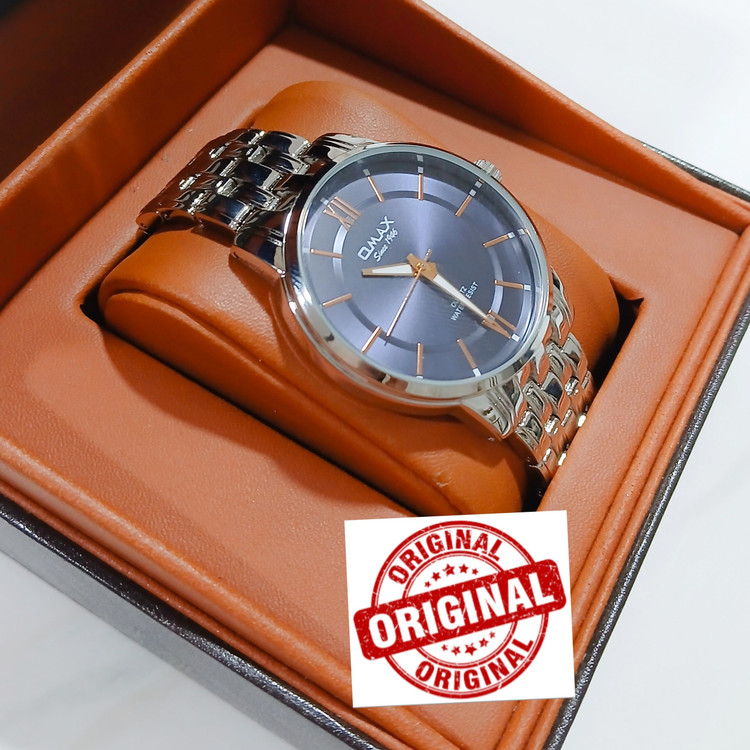 ساعت مردانه اوماکس OMAX مجلسی ژاپن مدل HSA143 اورجینال سورمه ای