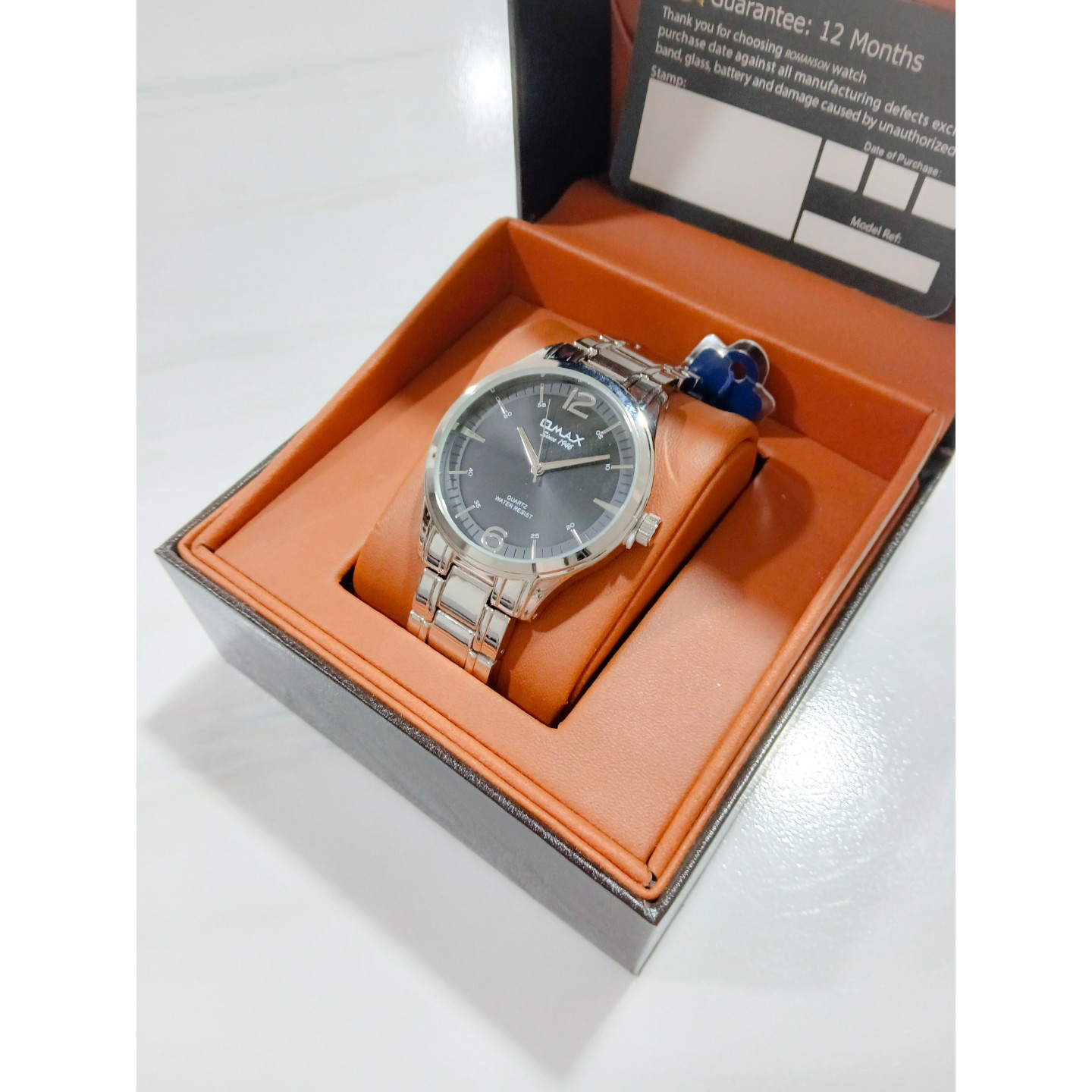 ساعت مردانه اوماکس OMAX مجلسی ژاپن مدل HSA141 اورجینال مشکی