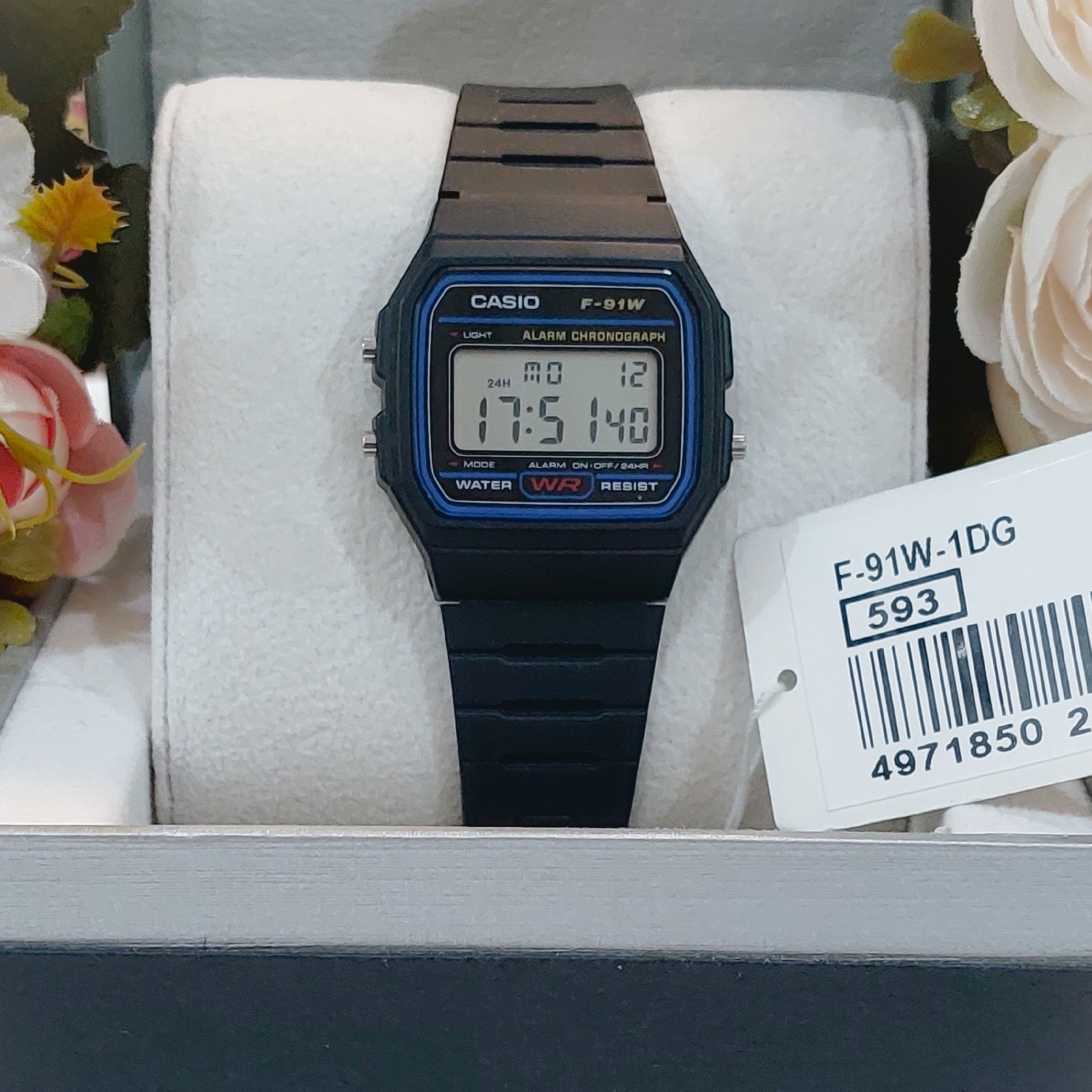 ساعت مچی مردانه کاسیو اورجینال مشکی مدل F91W-1 اصل