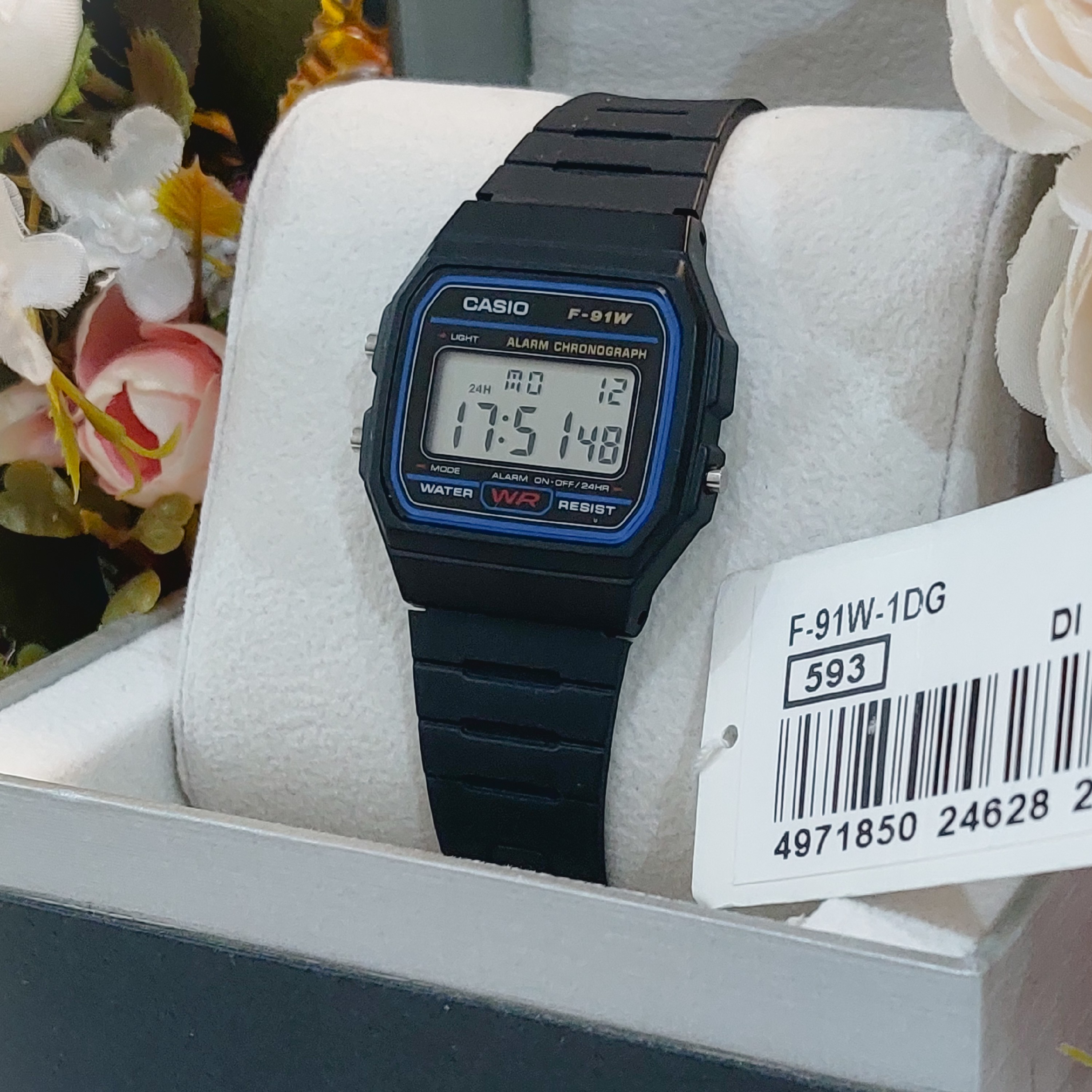 ساعت مچی مردانه کاسیو اورجینال مشکی مدل F91W-1 اصل