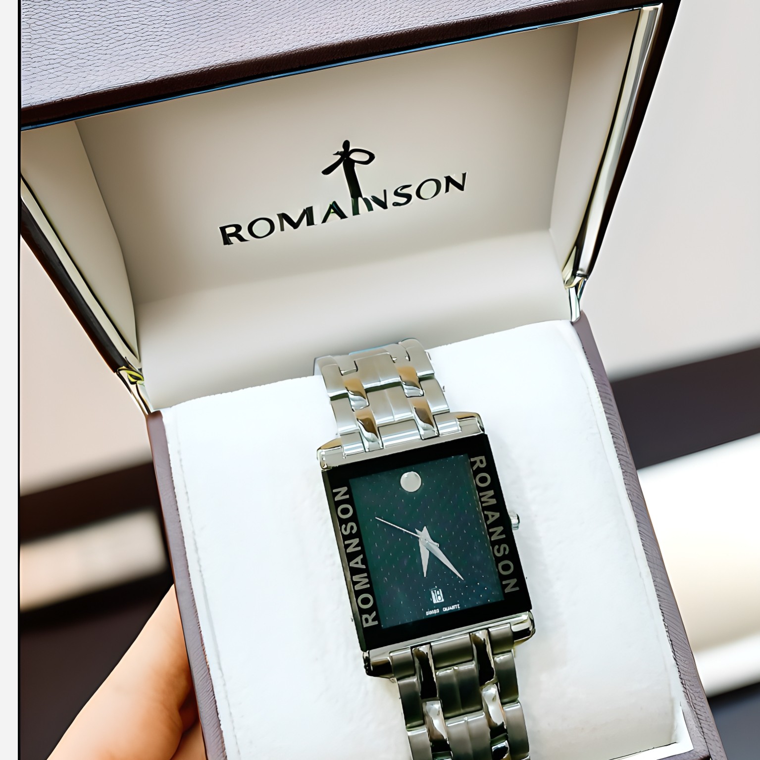 ساعت مچی مردانه رومانسون ROMANSON سوئیس موتور ژاپن طلایی مدل 2360