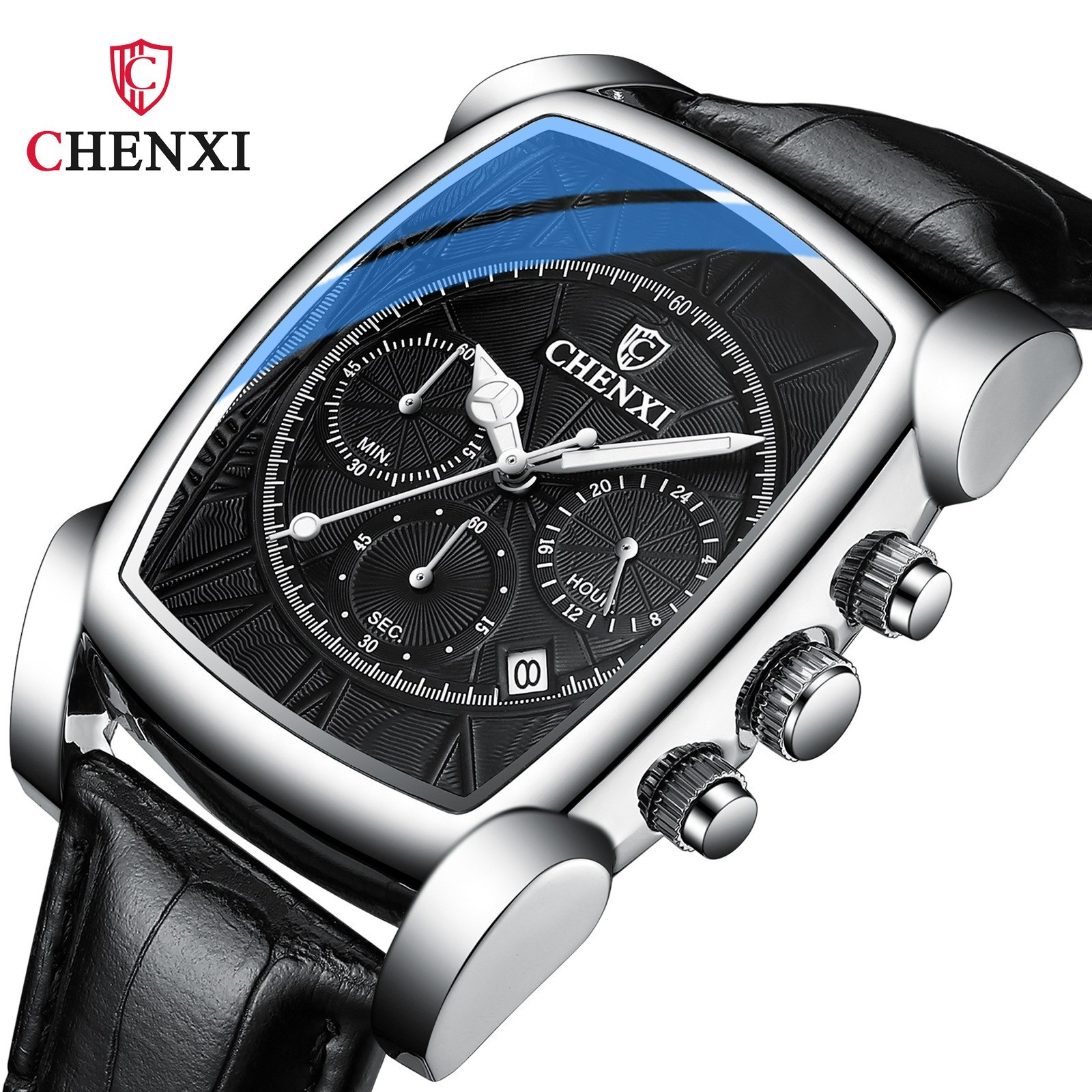 ساعت مچی مردانه چنکسی مدل CHENXI 909 نقره ای مشکی