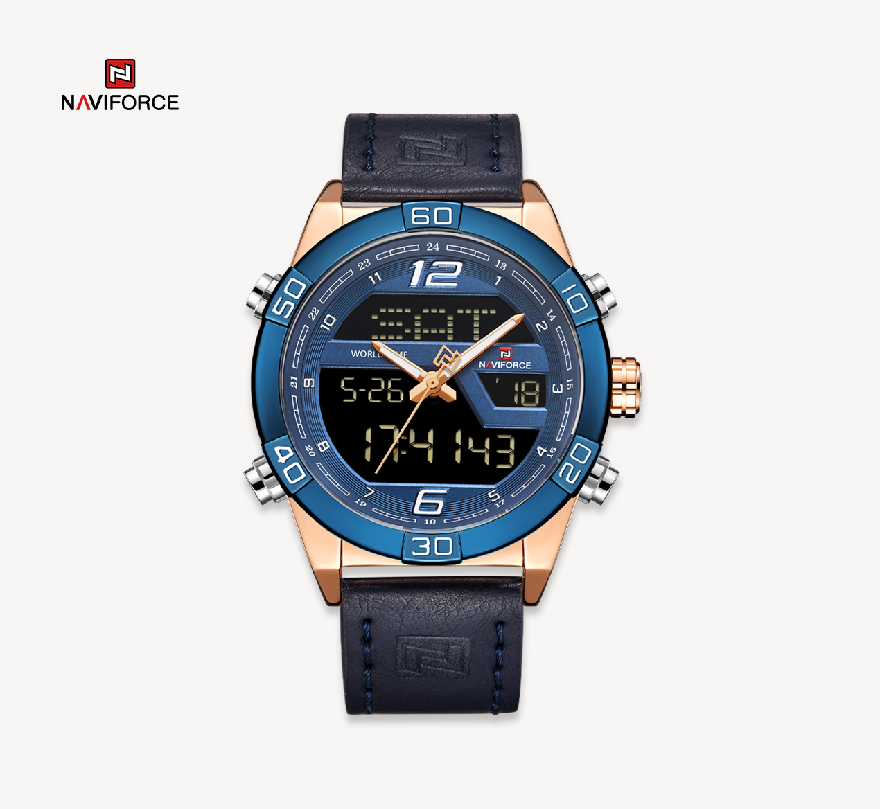 ساعت مچی مردانه نیوی فورس مدل Naviforce 9128 ابی