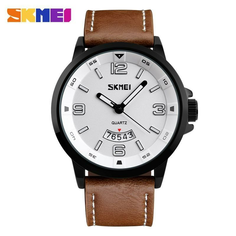 ساعت مچی مردانه اسکمی مدل 9115 SKMEI قهوه ای سفید