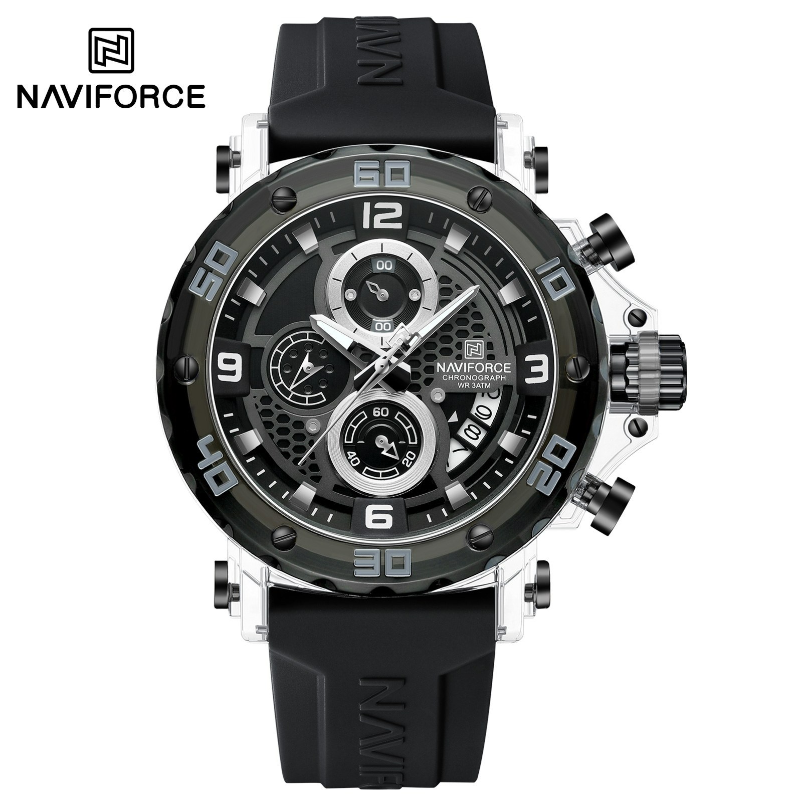 ساعت مچی مردانه نیوی فورس مدل NAVIFORCE 7123 سفید مشکی
