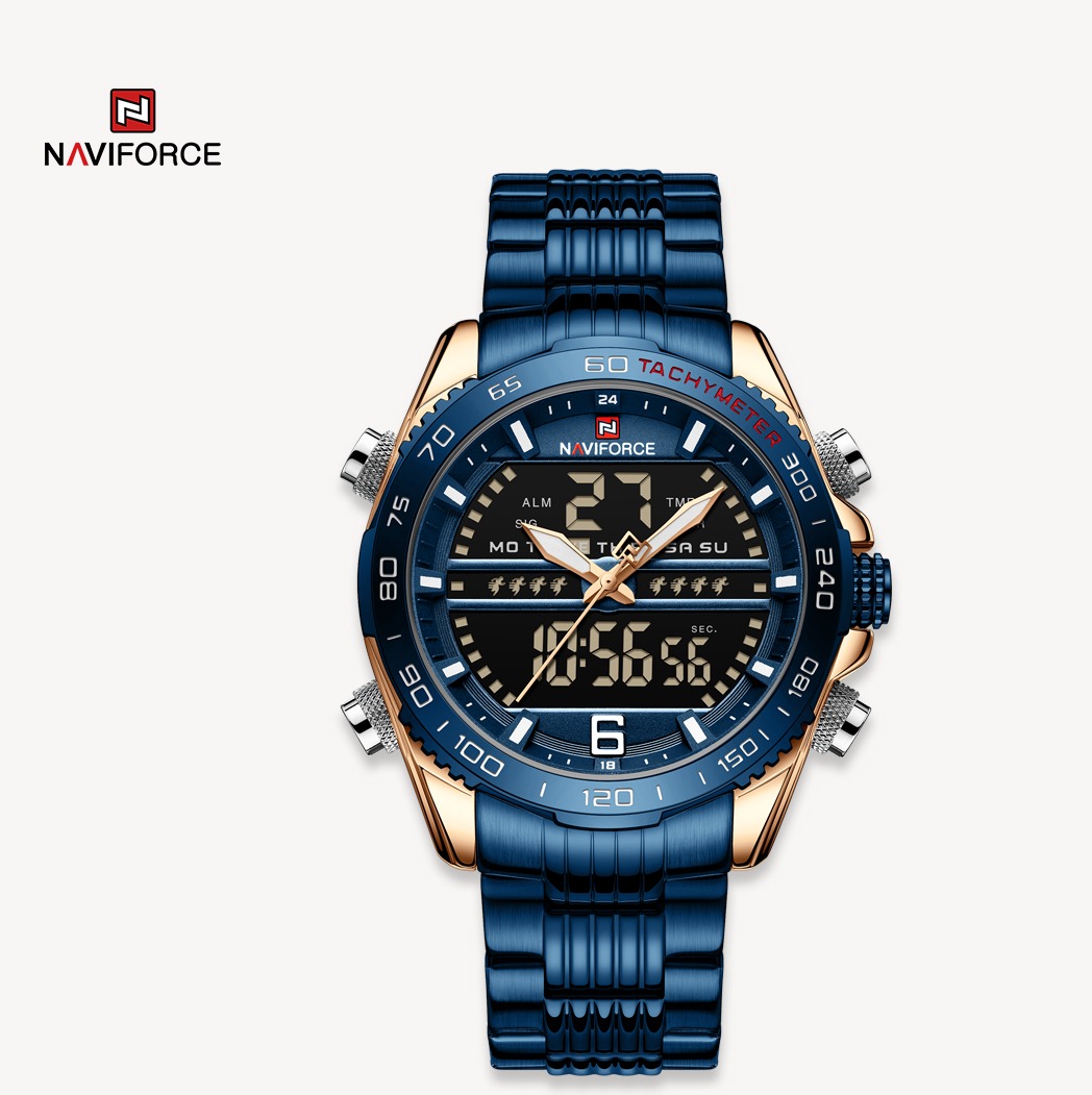 ساعت مچی مردانه نیوی فورس مدل naviforce 9195 آبی