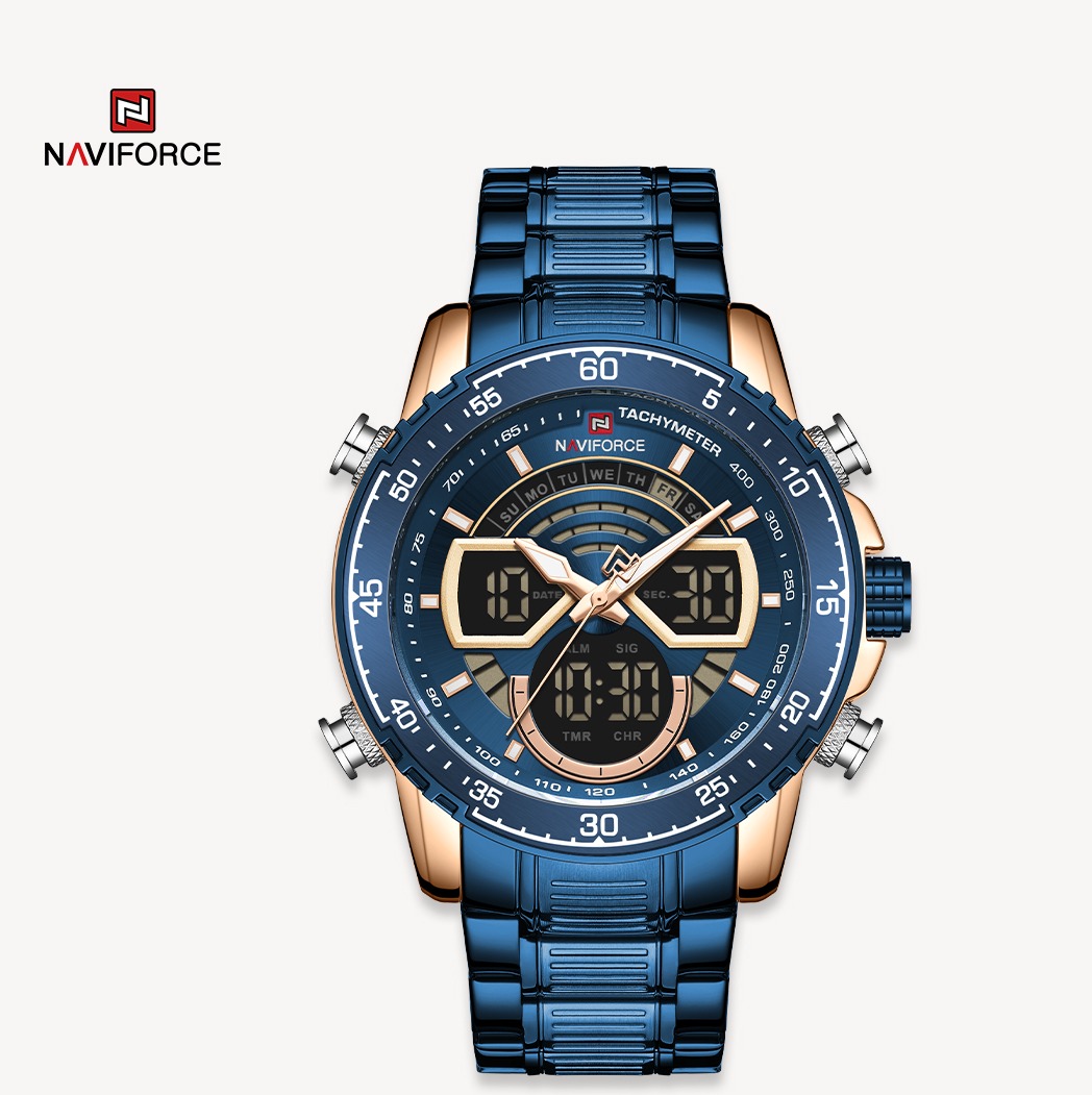 ساعت مچی مردانه نیوی فورس مدل naviforce 9189 آبی
