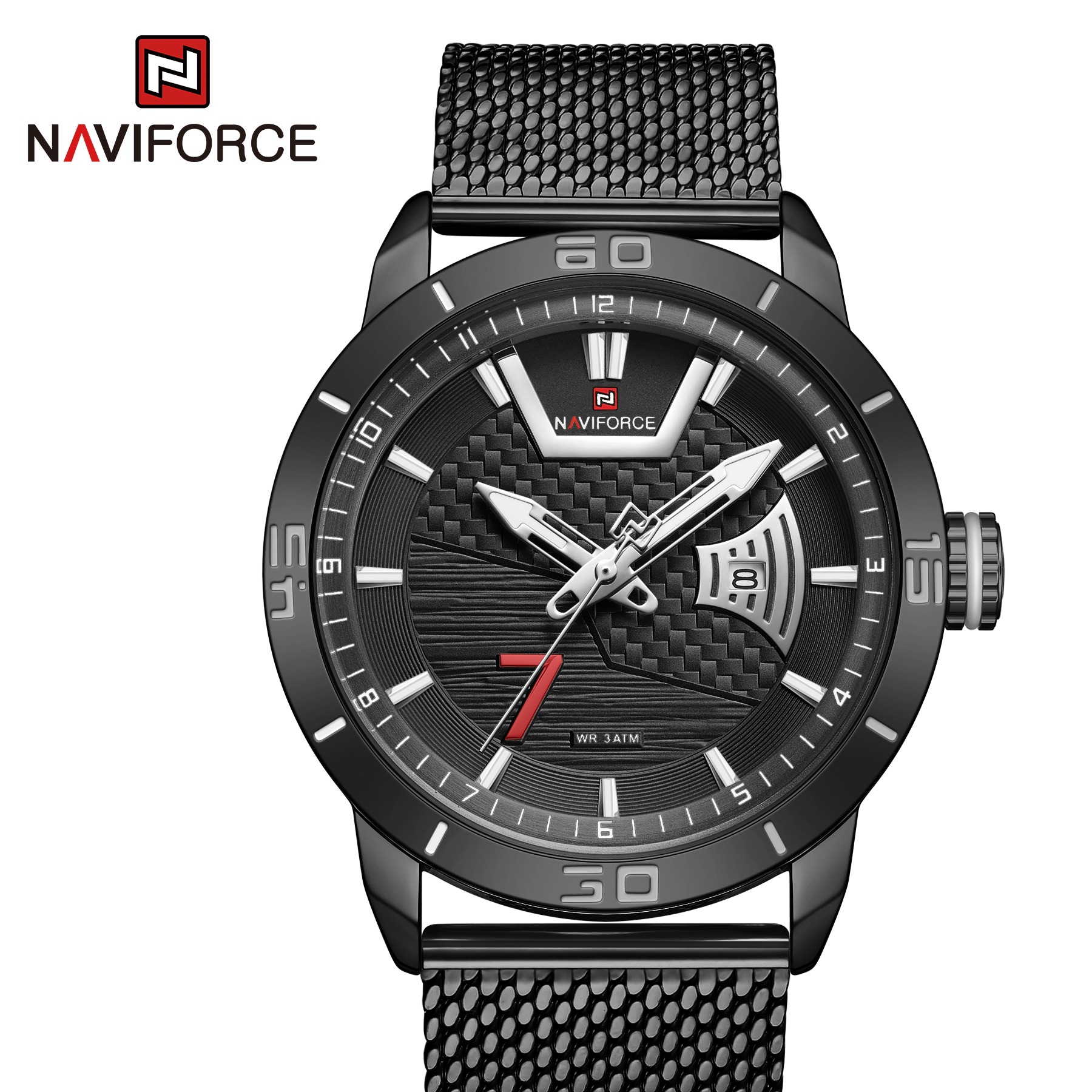 ساعت مچی مردانه نیوی فورس مدل naviforce 9155 مشکی