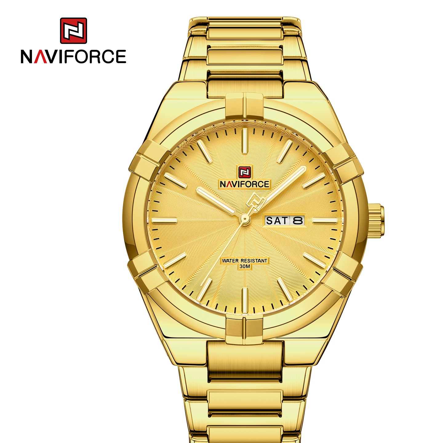 ساعت مچی مردانه نیوی فورس مدل NAVIFORCE 9218 طلایی