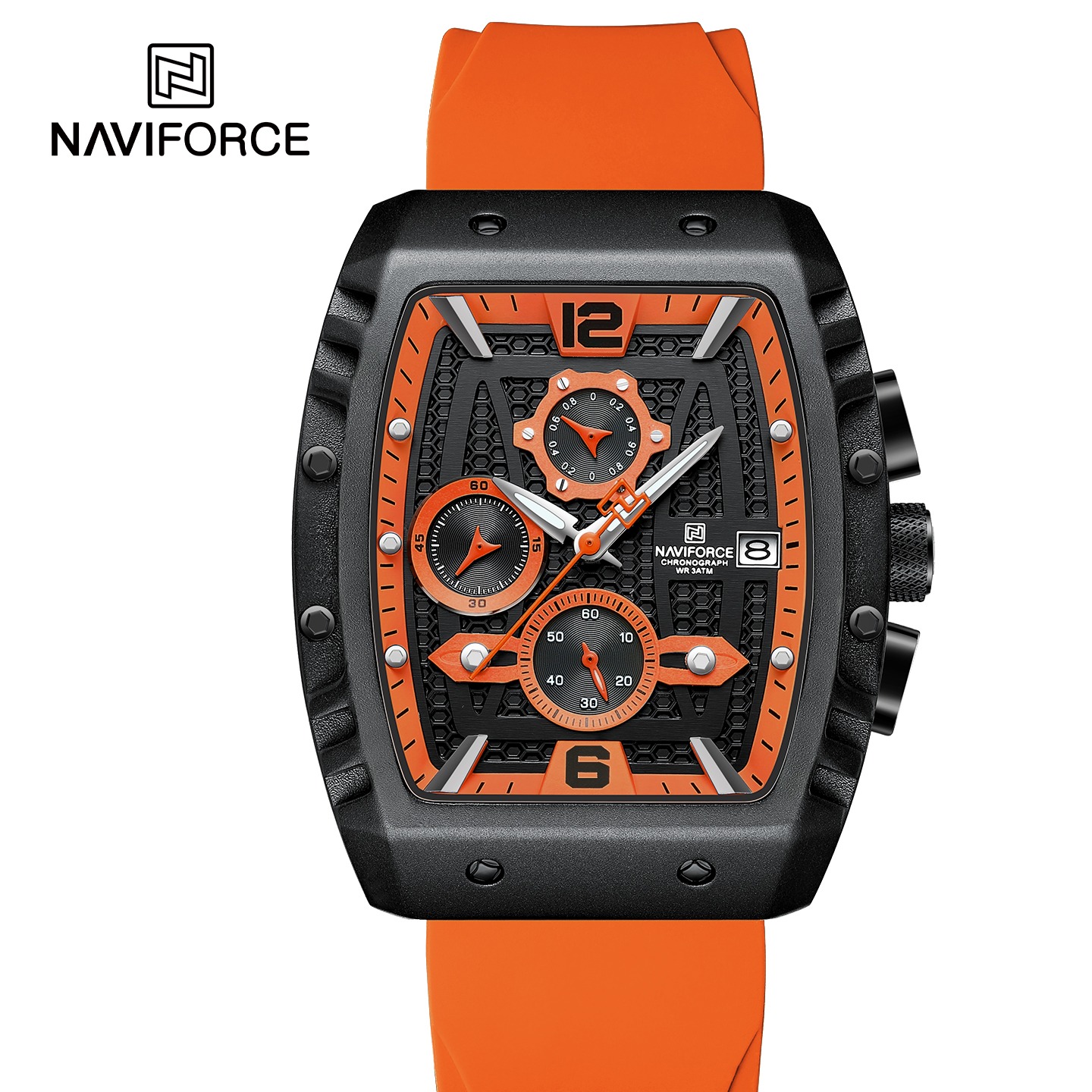 ساعت مچی مردانه نیوی فورس مدل NAVIFORCE 8025 نارنجی