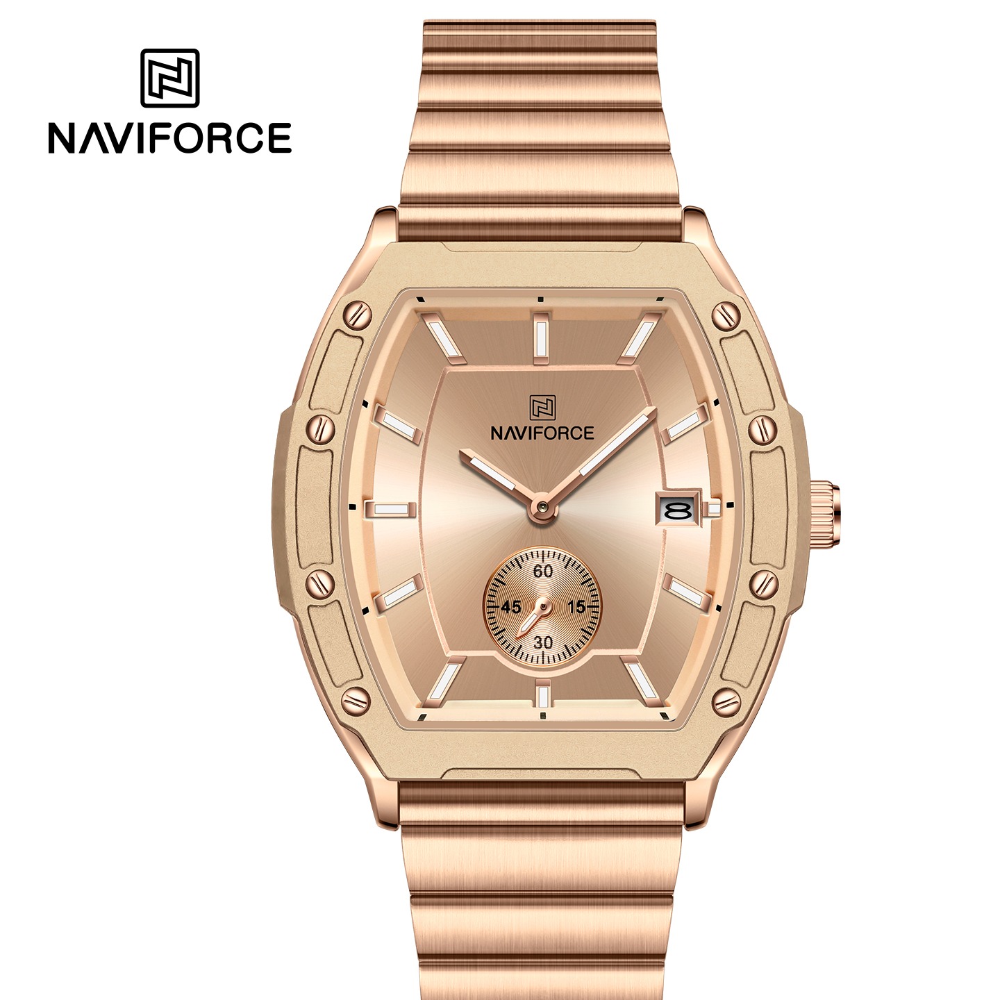 ساعت مچی زنانه نیوی فورس مدل NAVIFORCE 8068 رزگلد