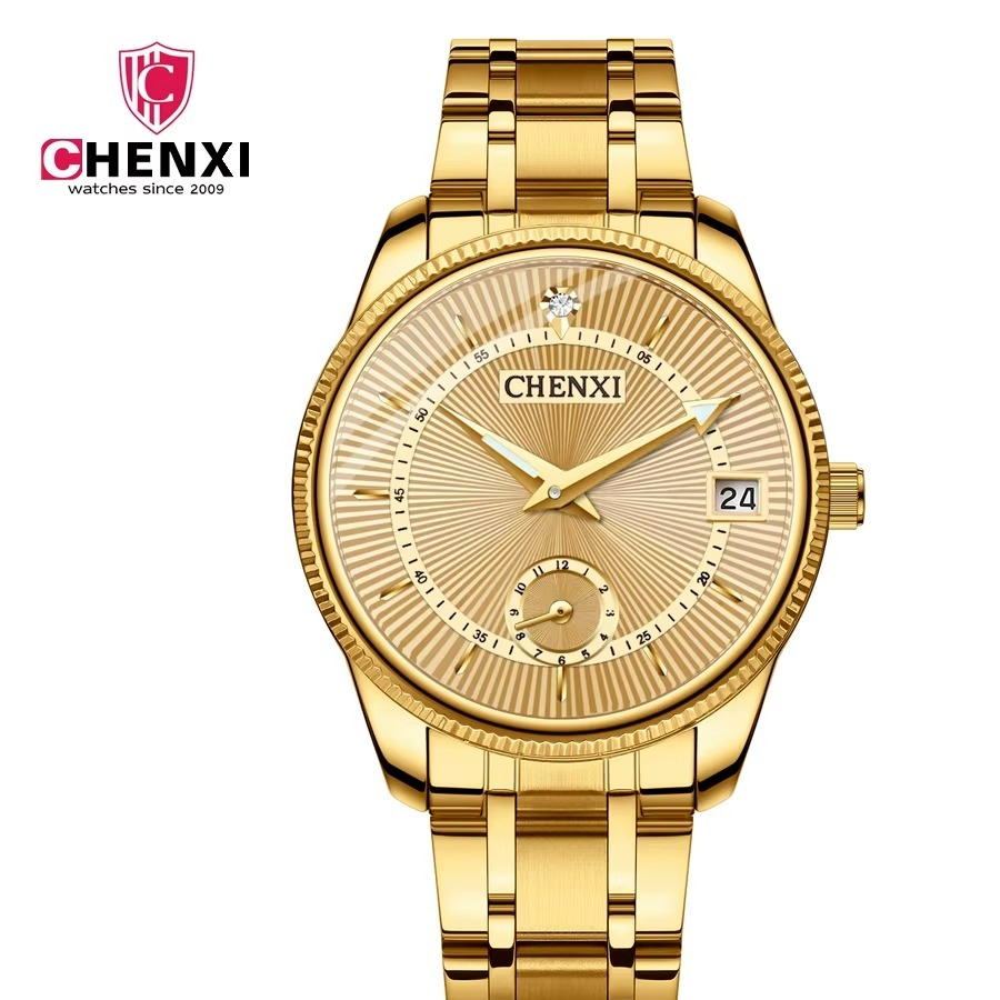 ساعت مچی زنانه چنکسی مدل CHENXI 069 طلایی