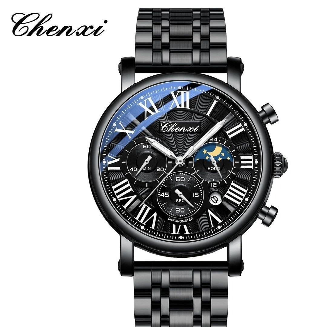ساعت مچی مردانه چنکسی مدل CHENXI 973 مشکی استیل