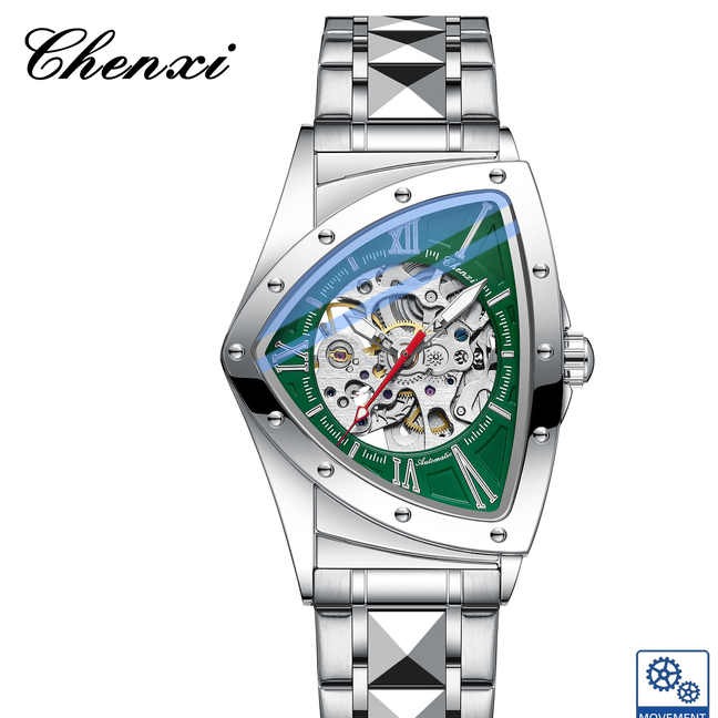 ساعت مچی مردانه چنکسی مدل CHENXI 8853 نقره ای سبز
