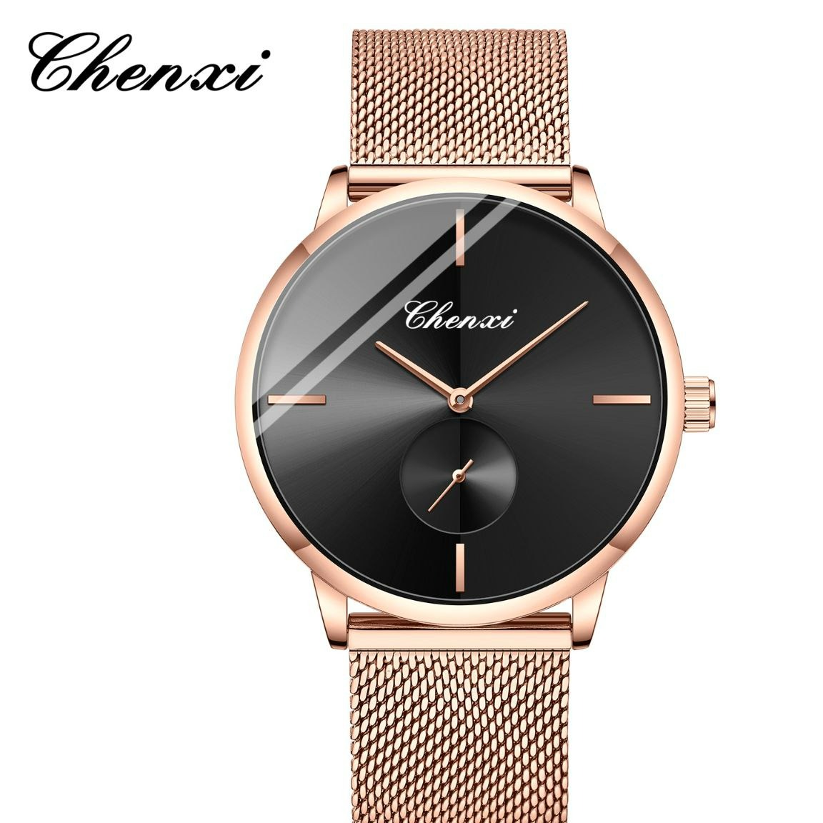 ساعت مچی مردانه چنکسی مدل CHENXI 061 رزگلد مشکی