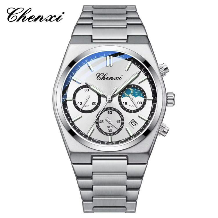 ساعت مچی چنکسی CHENXI 983 نقره ای سفید
