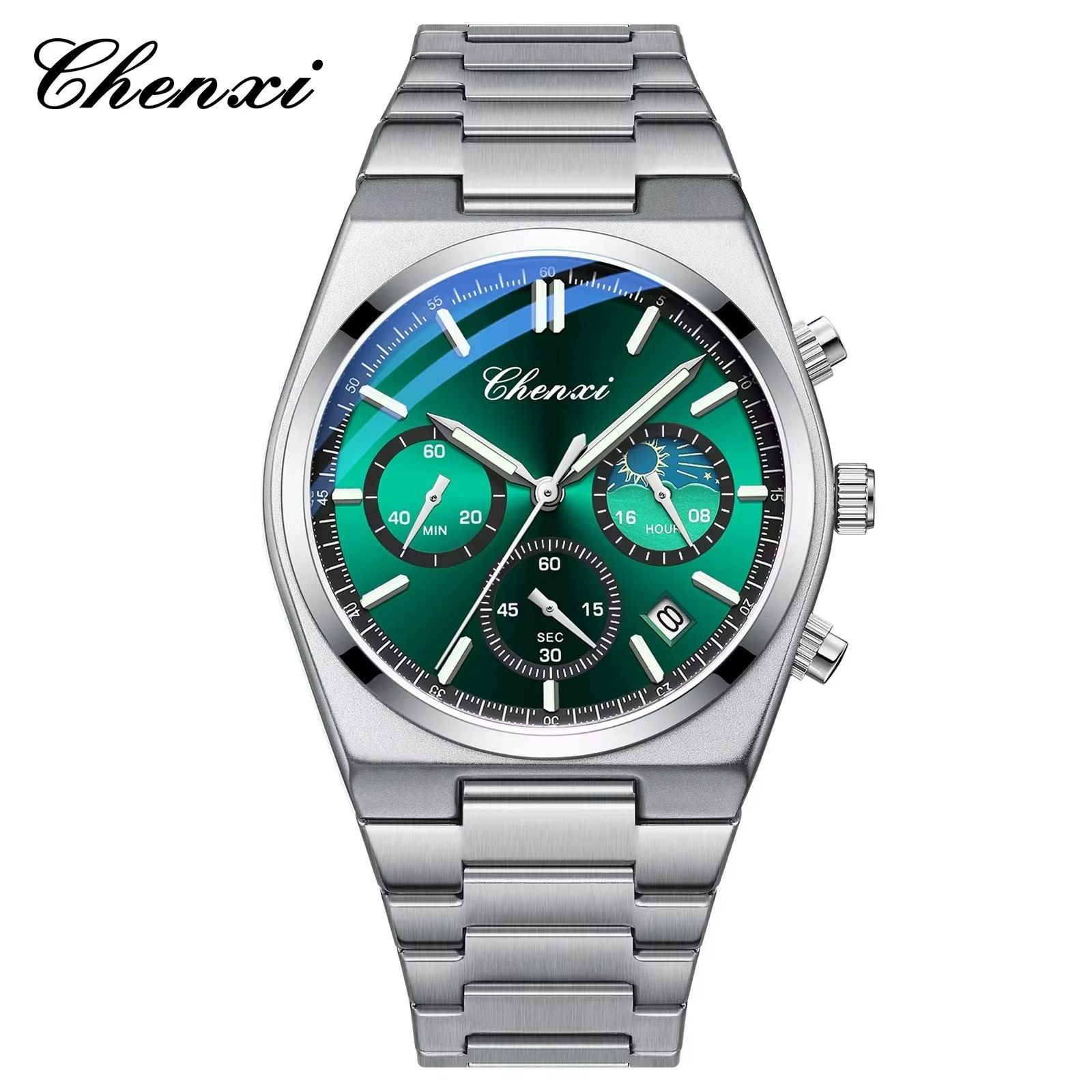 ساعت مچی چنکسی CHENXI 983 نقره ای سبز