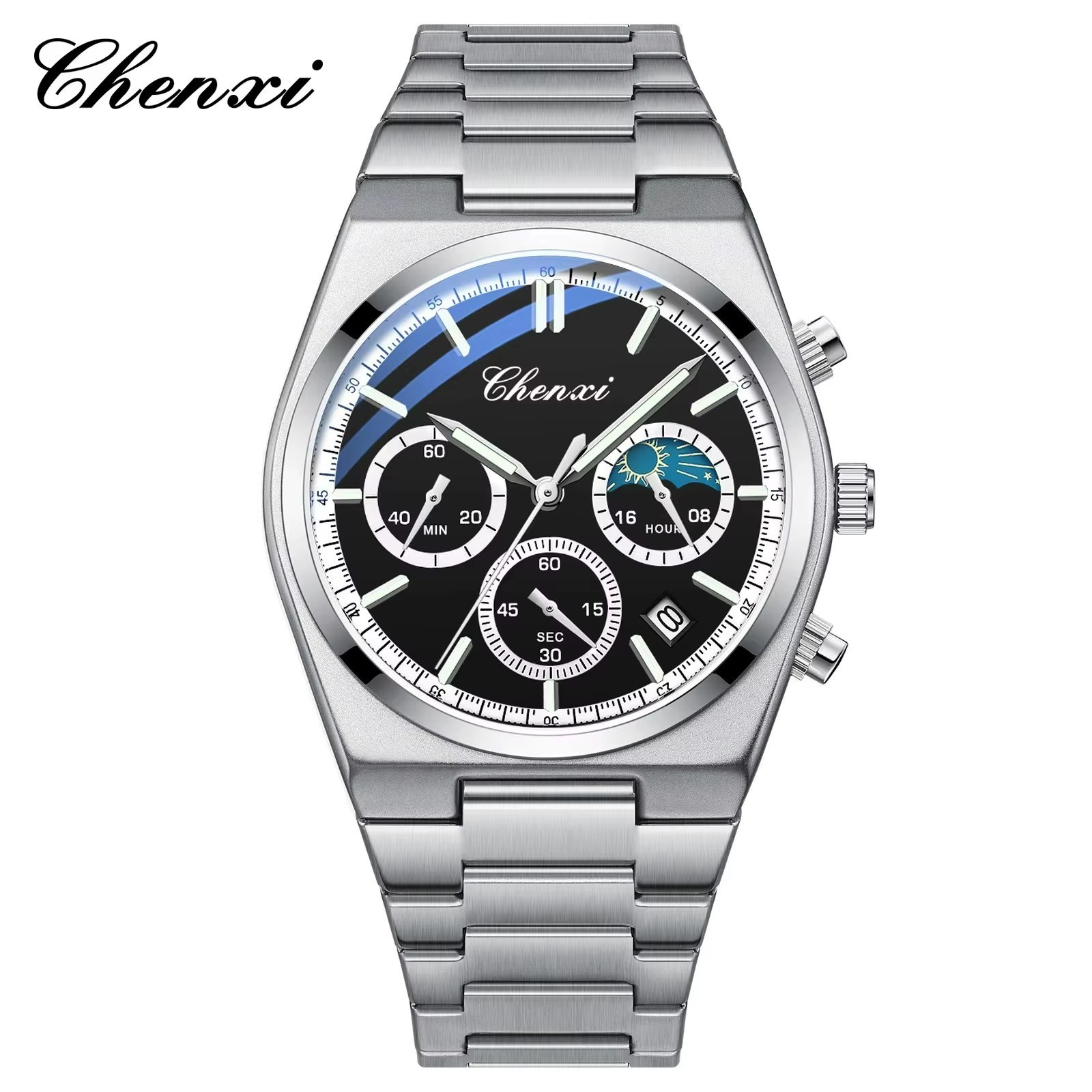 ساعت مچی چنکسی CHENXI 983 نقره ای مشکی