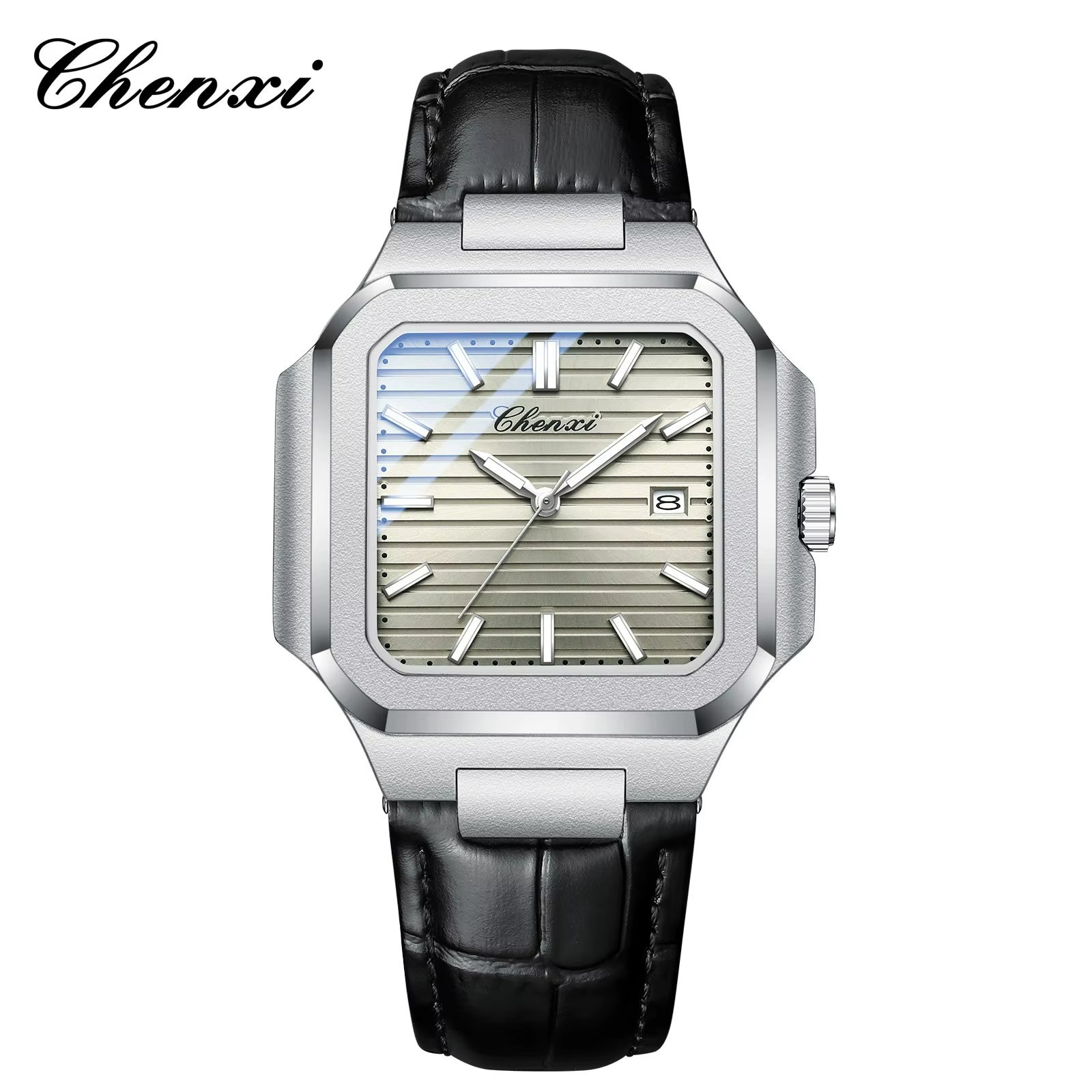 ساعت مچی مردانه چنکسی مدل CHENXI 8266 خاکستری چرم