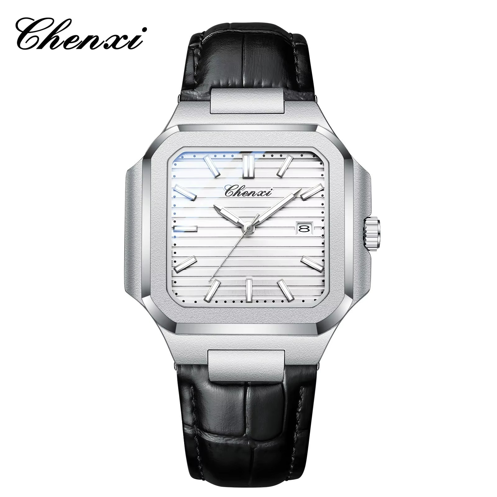 ساعت مچی مردانه چنکسی مدل CHENXI 8266 سفید چرم
