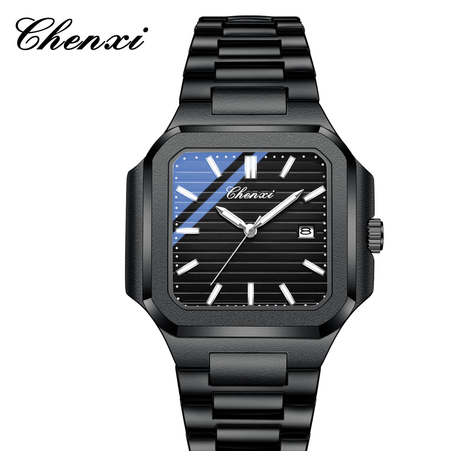 ساعت مچی مردانه چنکسی مدل CHENXI 8266 مشکی استیل