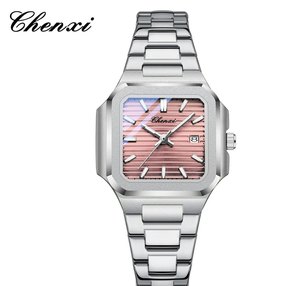 ساعت مچی زنانه چنکسی CHENXI 8266 نقره ای صورتی