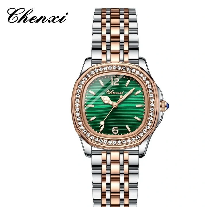 ساعت مچی زنانه چنکسی CHENXI 322 رزگلد سبز