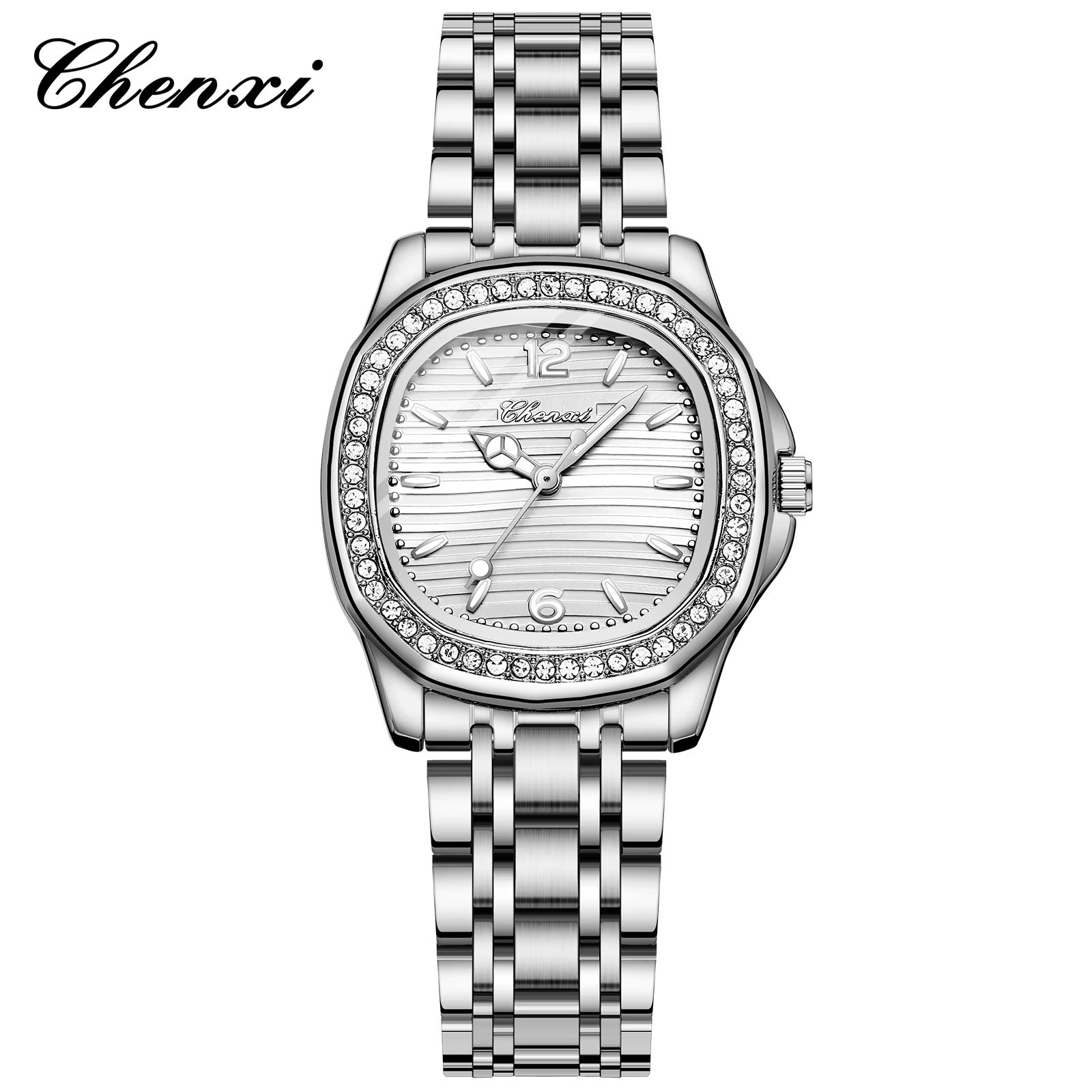 ساعت مچی زنانه چنکسی CHENXI 322 نقره ای سفید